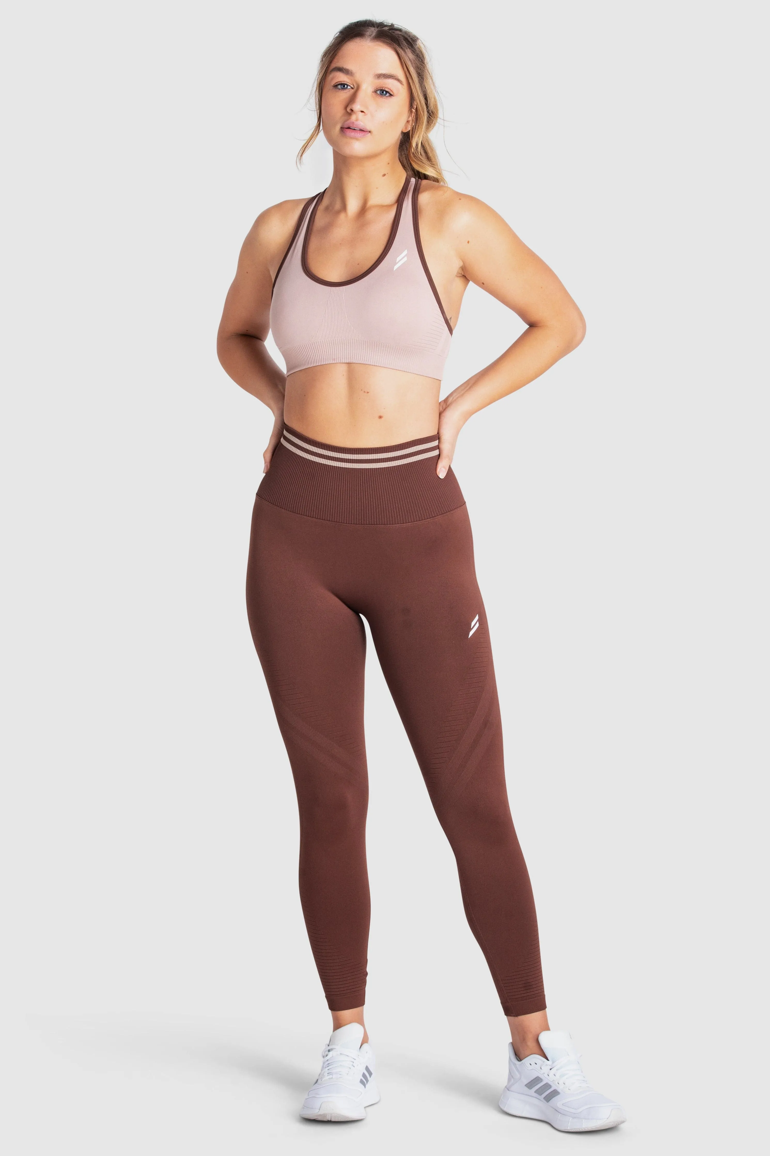 DYE Scrunch Seamless Leggings - Chocolate Brown