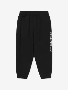 EA7 Emporio Armani Boys Oversized Logo Joggers in Black