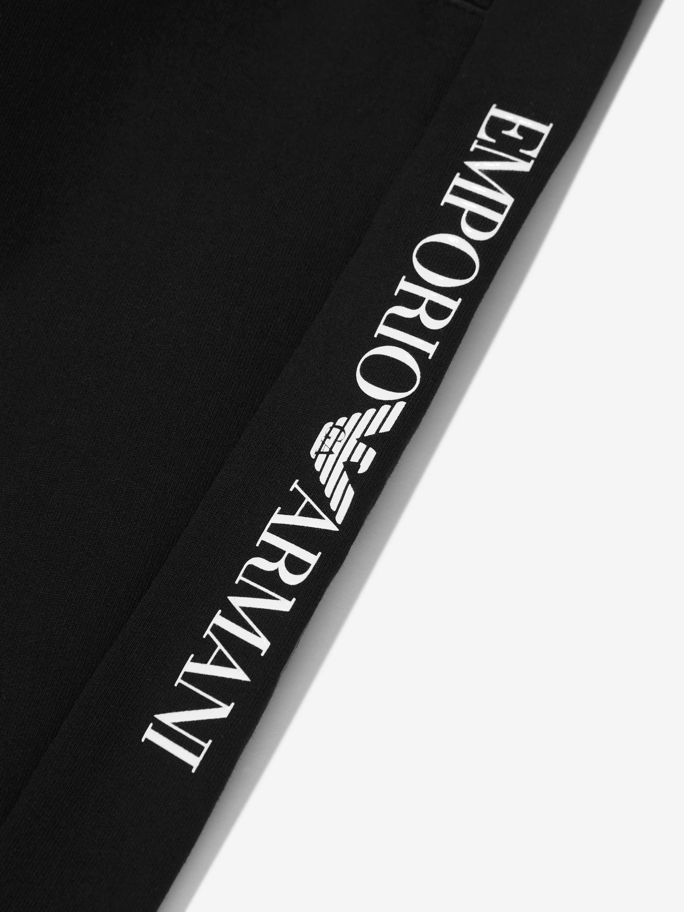 EA7 Emporio Armani Boys Oversized Logo Joggers in Black