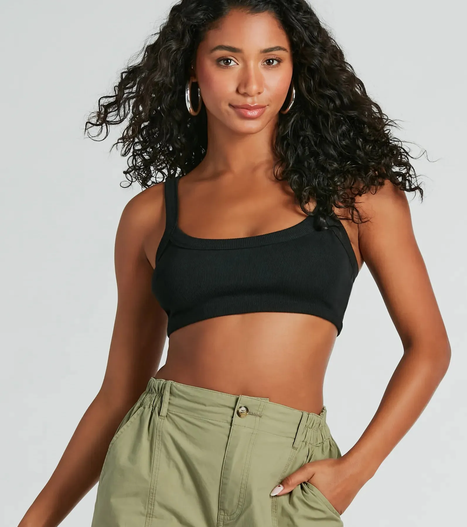 Effortless Essential Ribbed Knit Tank Bralette