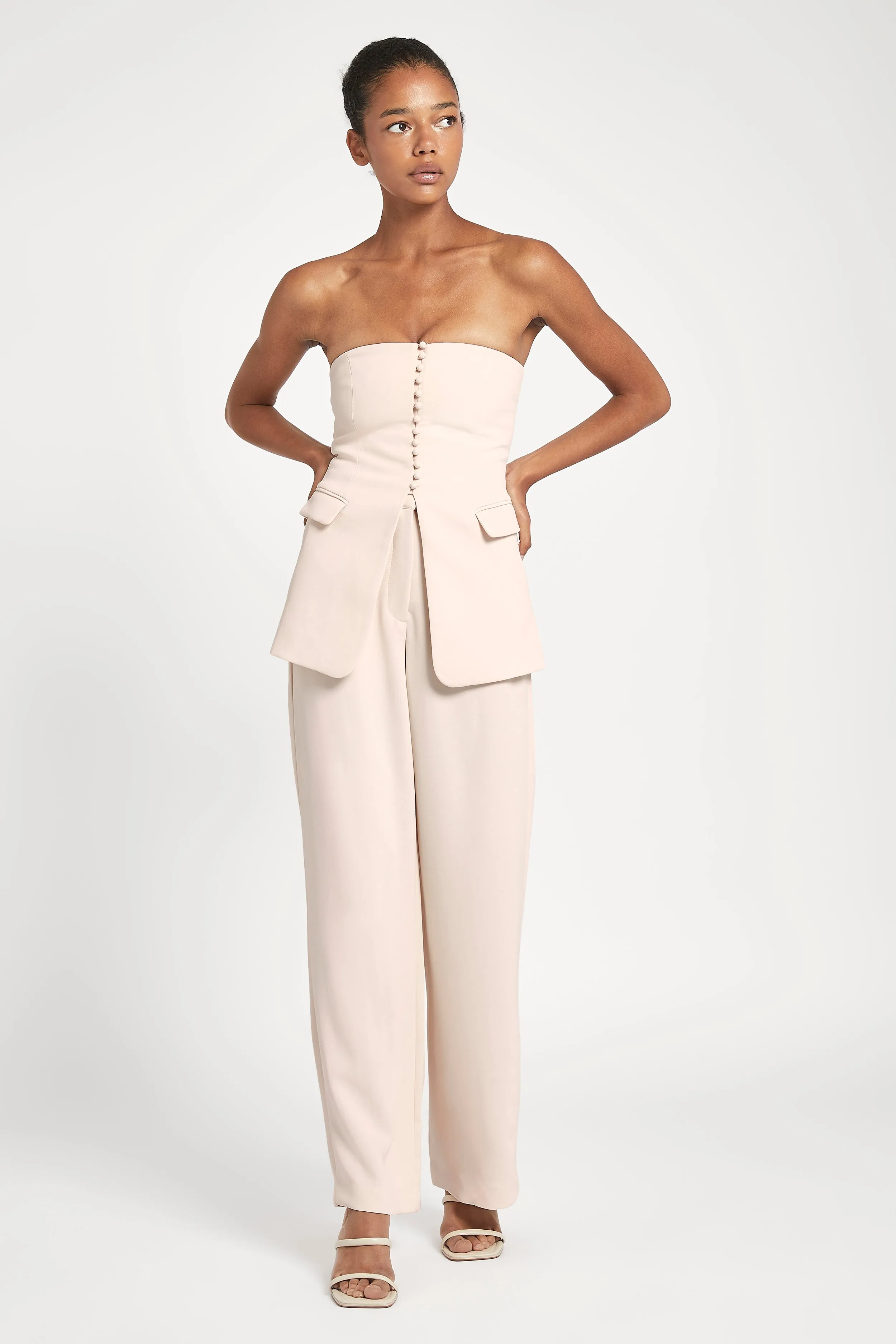 Effortless Wide Leg Trousers - Pink