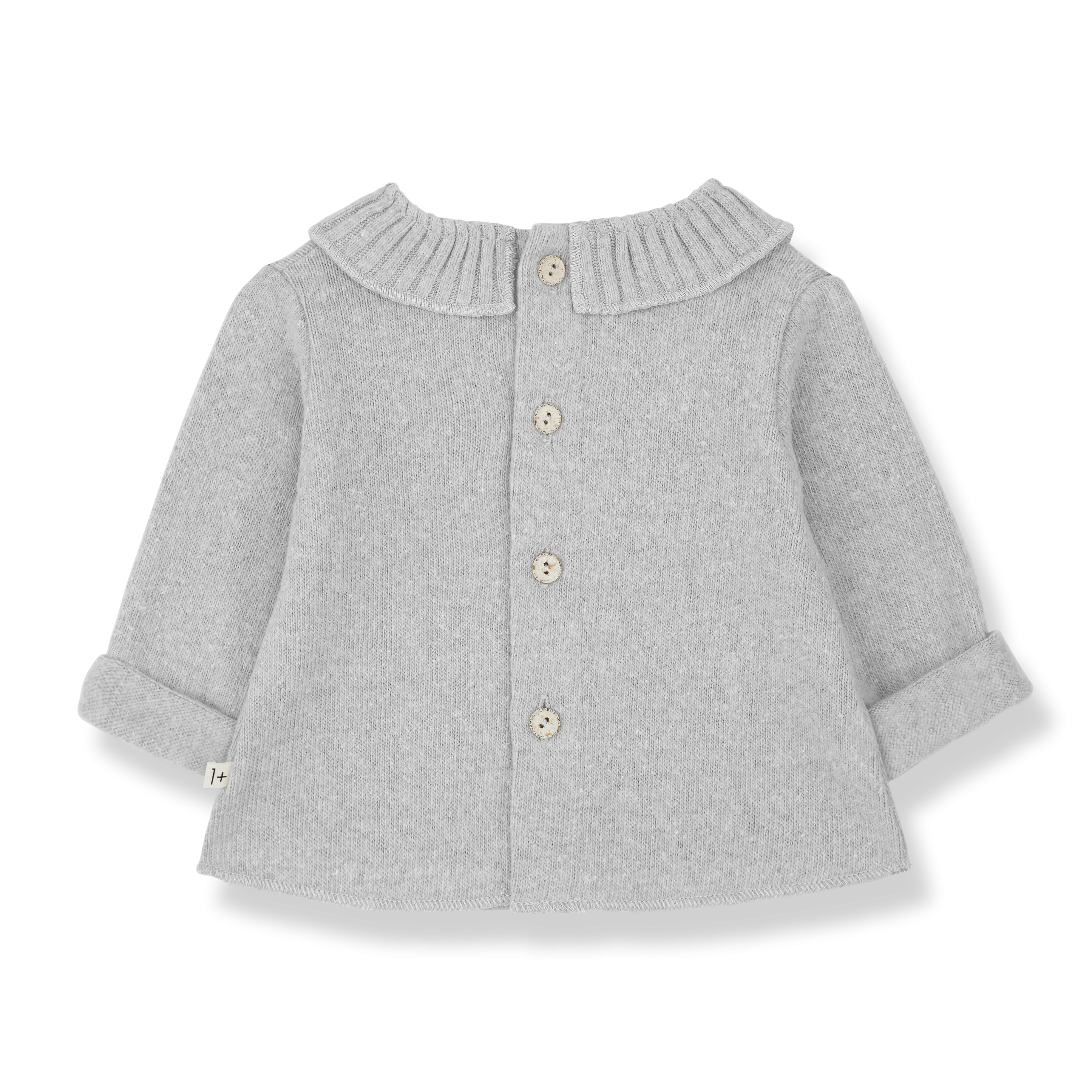 Erola Frill Collar Knitted Baby Blouse (Perla)