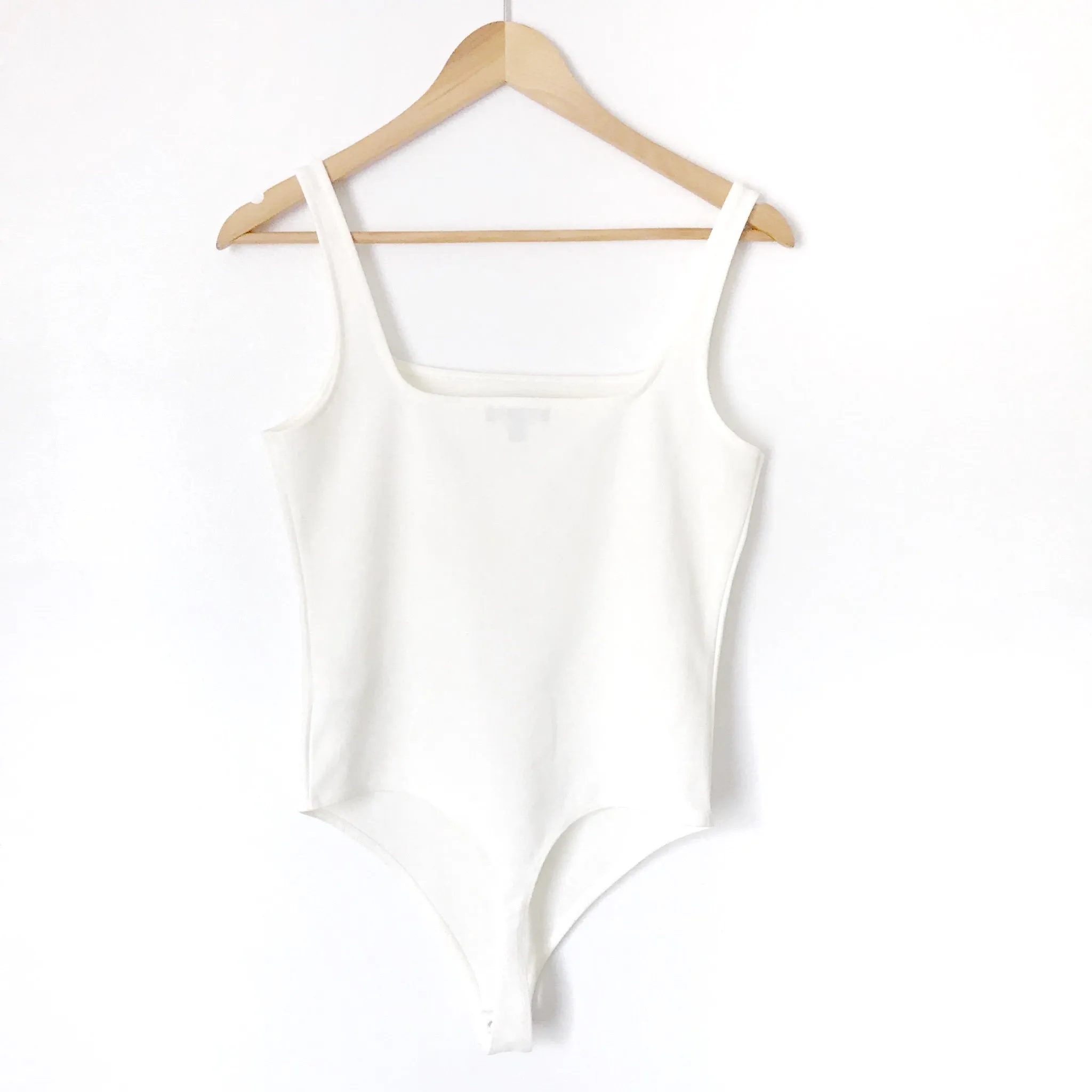 Express White Square Neck Thong Bodysuit- Size S (see notes)