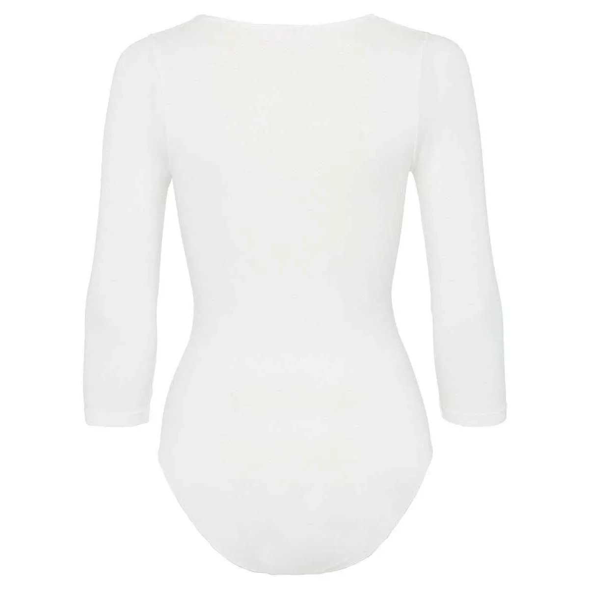 Falke Fine Cotton 3/4 Sleeve Bodysuit - Ivory