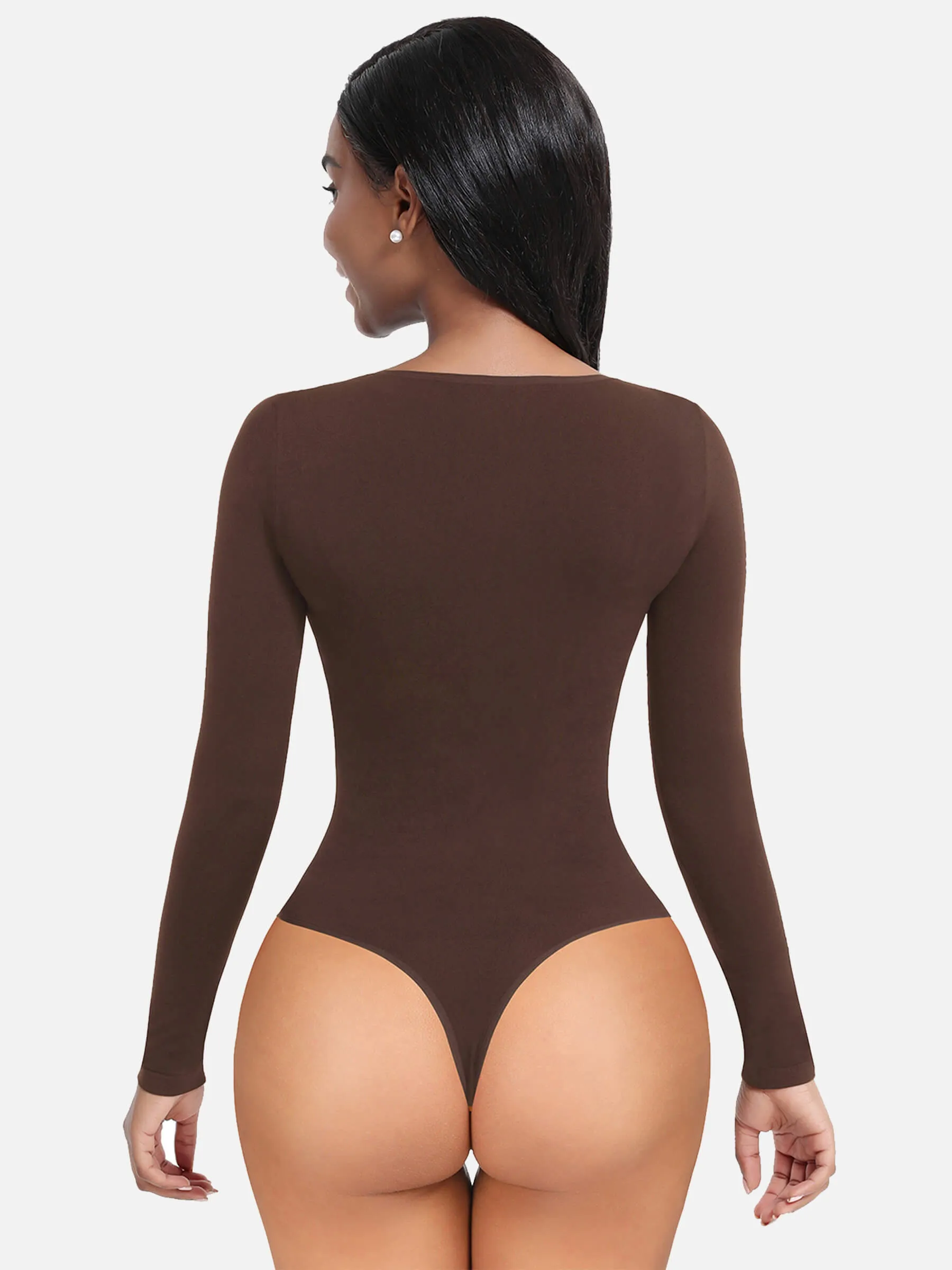 Feelingirl Long Sleeve Full Control Thong Bodysuit