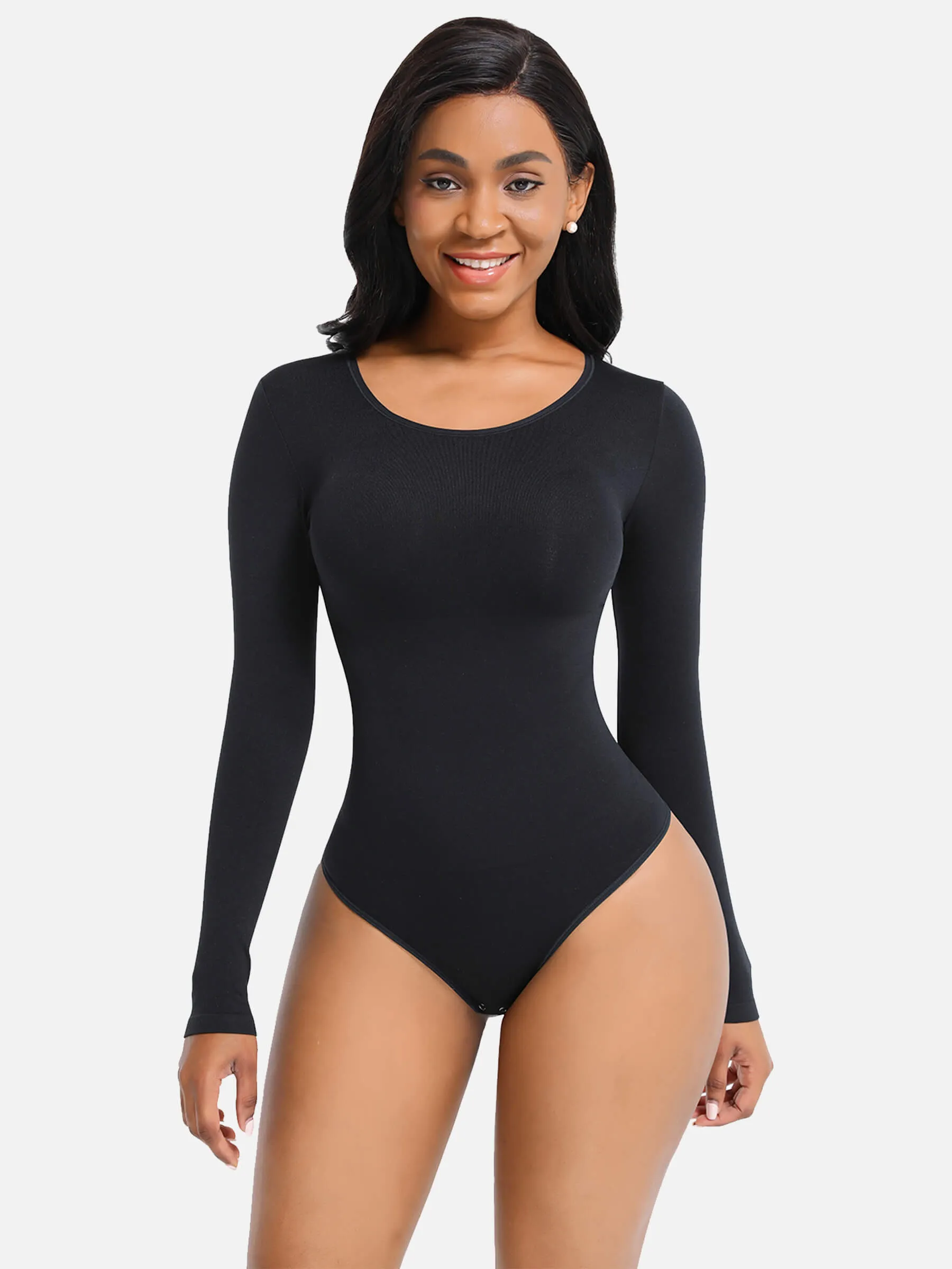 Feelingirl Long Sleeve Full Control Thong Bodysuit