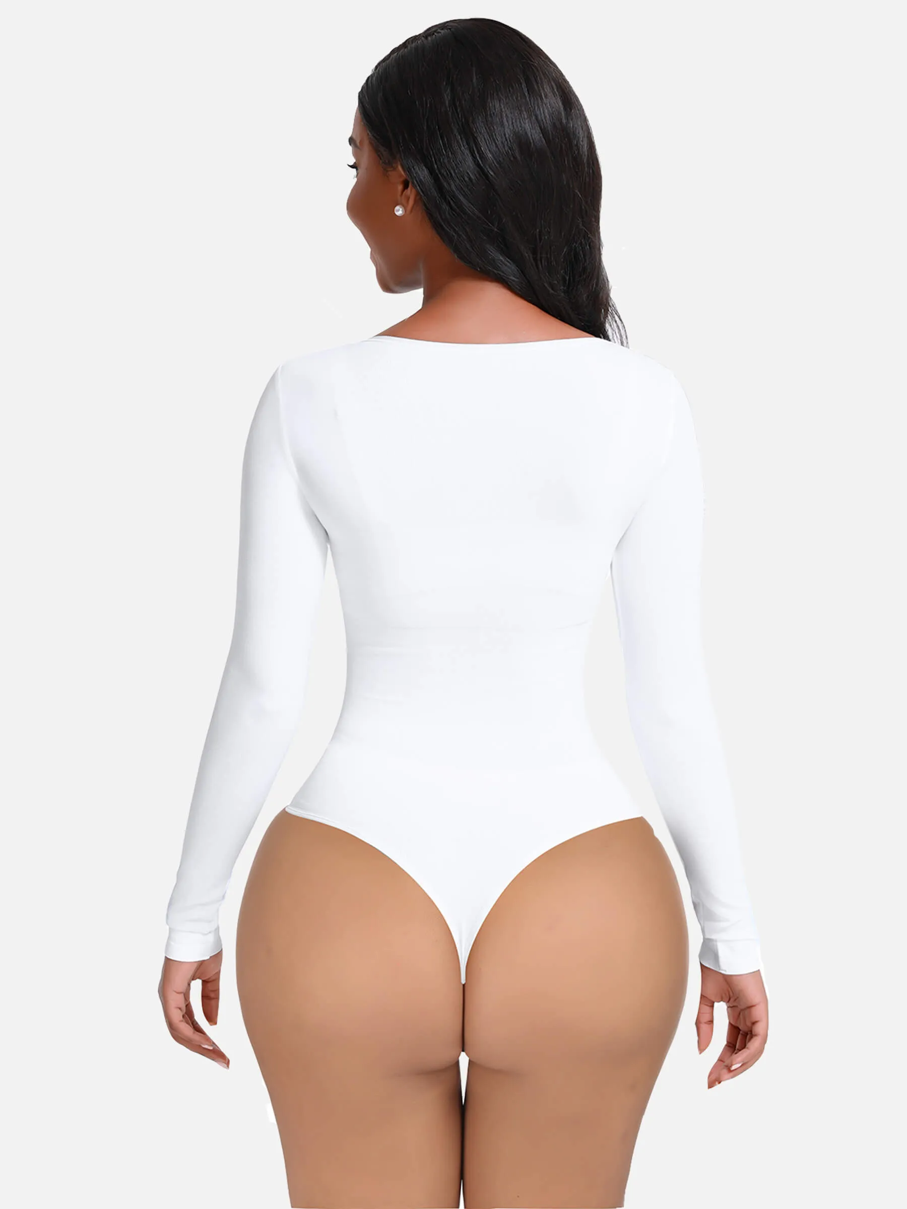 Feelingirl Long Sleeve Full Control Thong Bodysuit