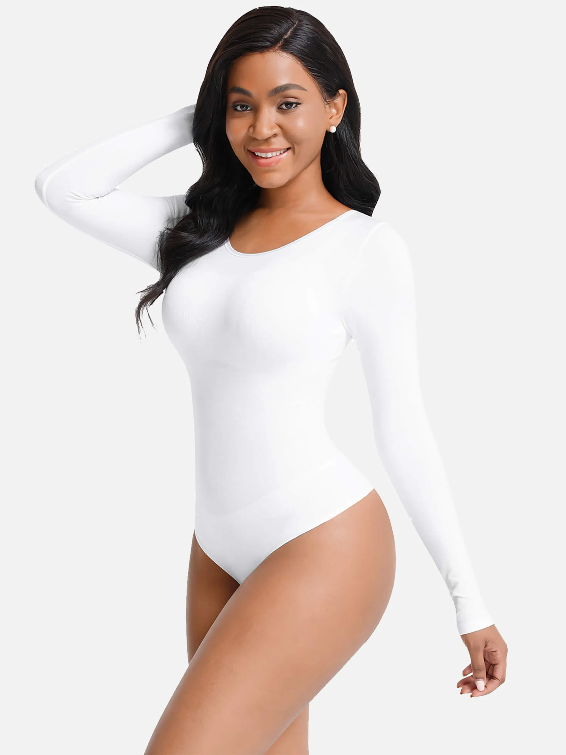 Feelingirl Long Sleeve Full Control Thong Bodysuit