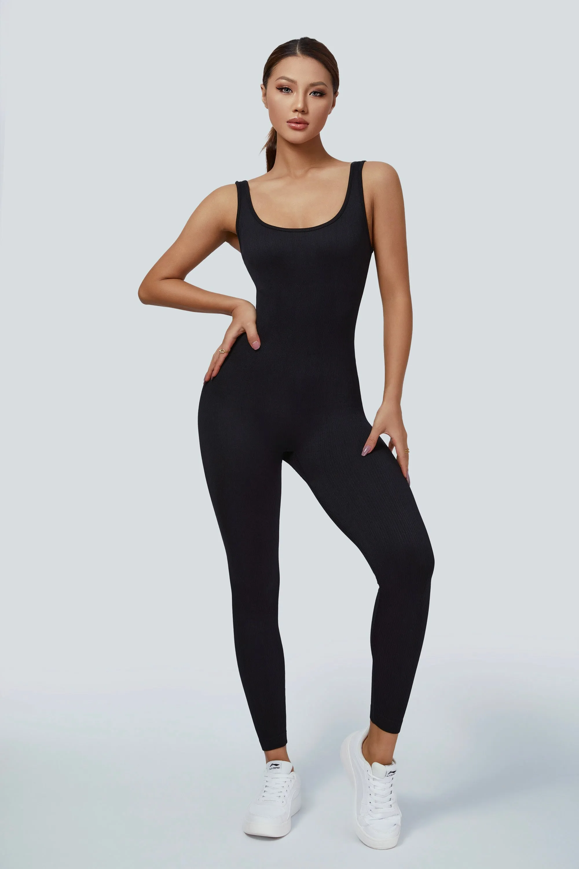 Fitted Seamless Tank Jumpsuits