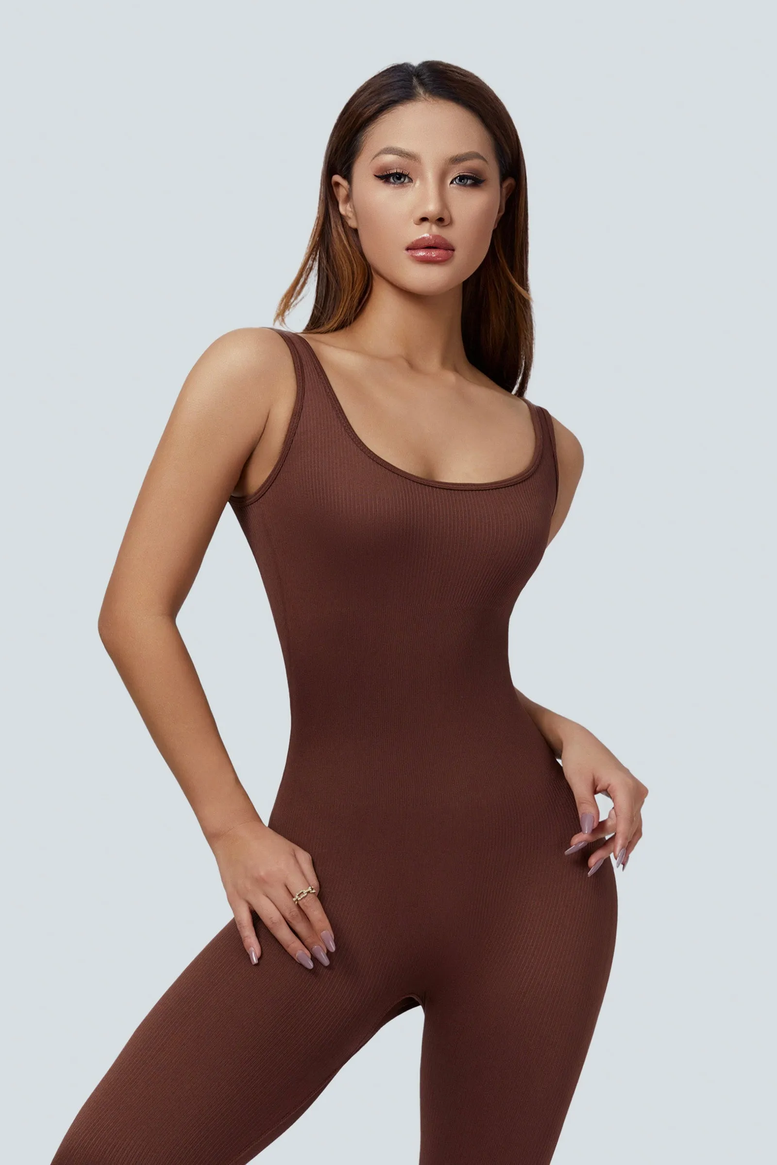 Fitted Seamless Tank Jumpsuits