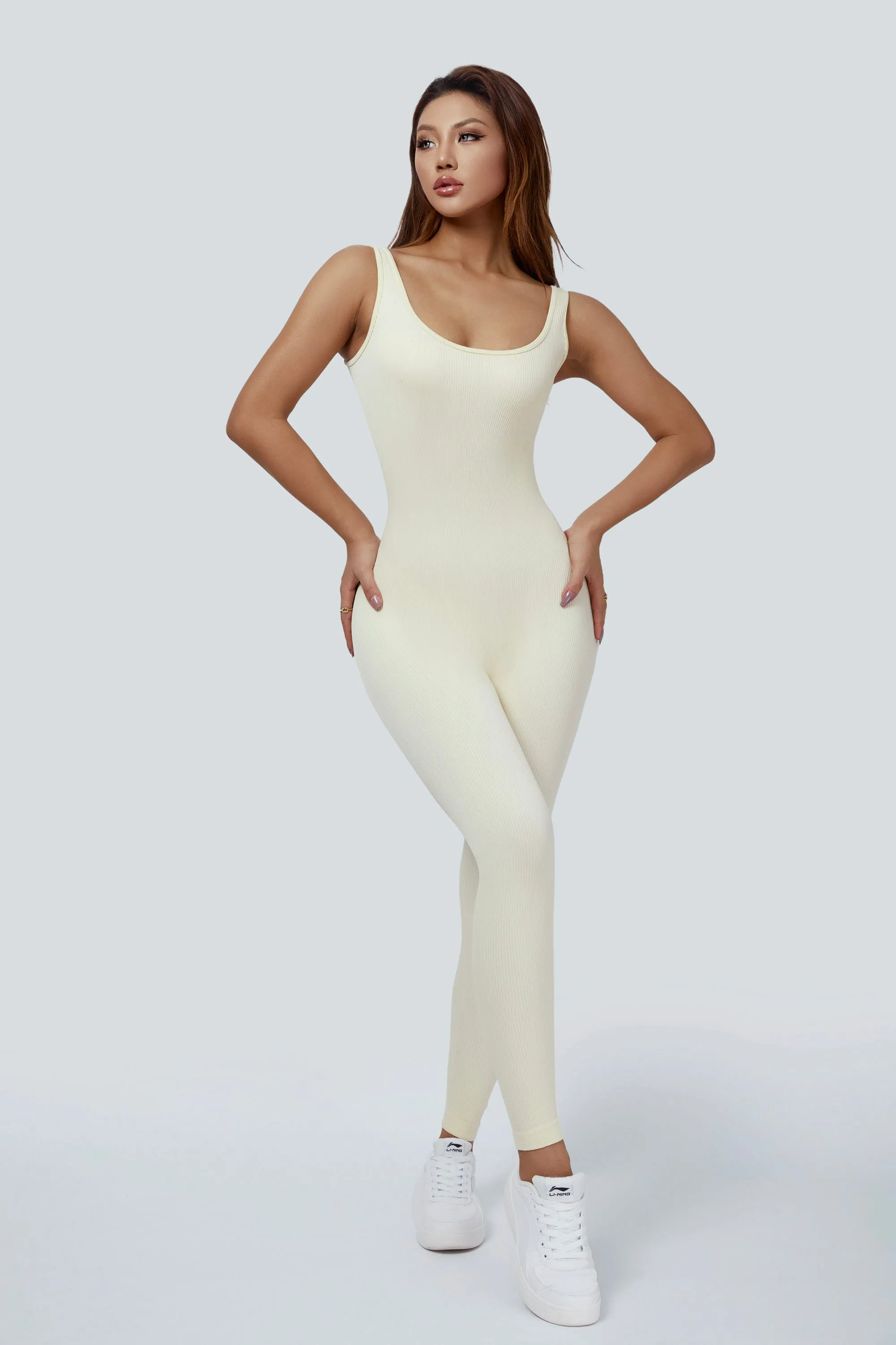 Fitted Seamless Tank Jumpsuits