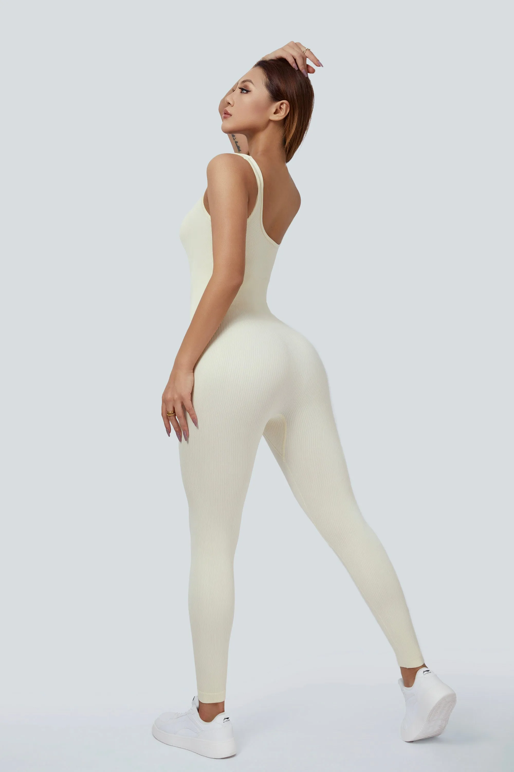 Fitted Seamless Tank Jumpsuits