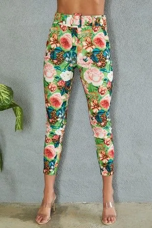 FLORAL SLIM FIT PANT