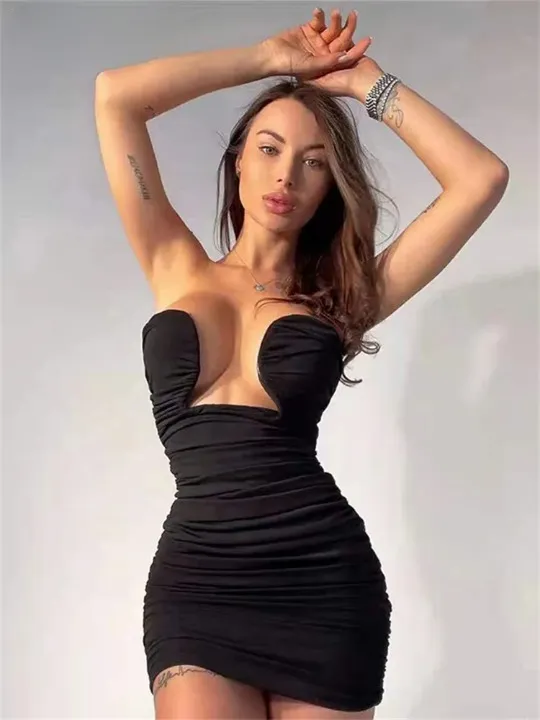 FLYTONN-Sexy spring and summer dresses, party dresses, graduation gifts,Dare To Bare Tube Dress