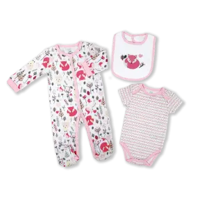 Fox and Friends Baby Bodysuit Set