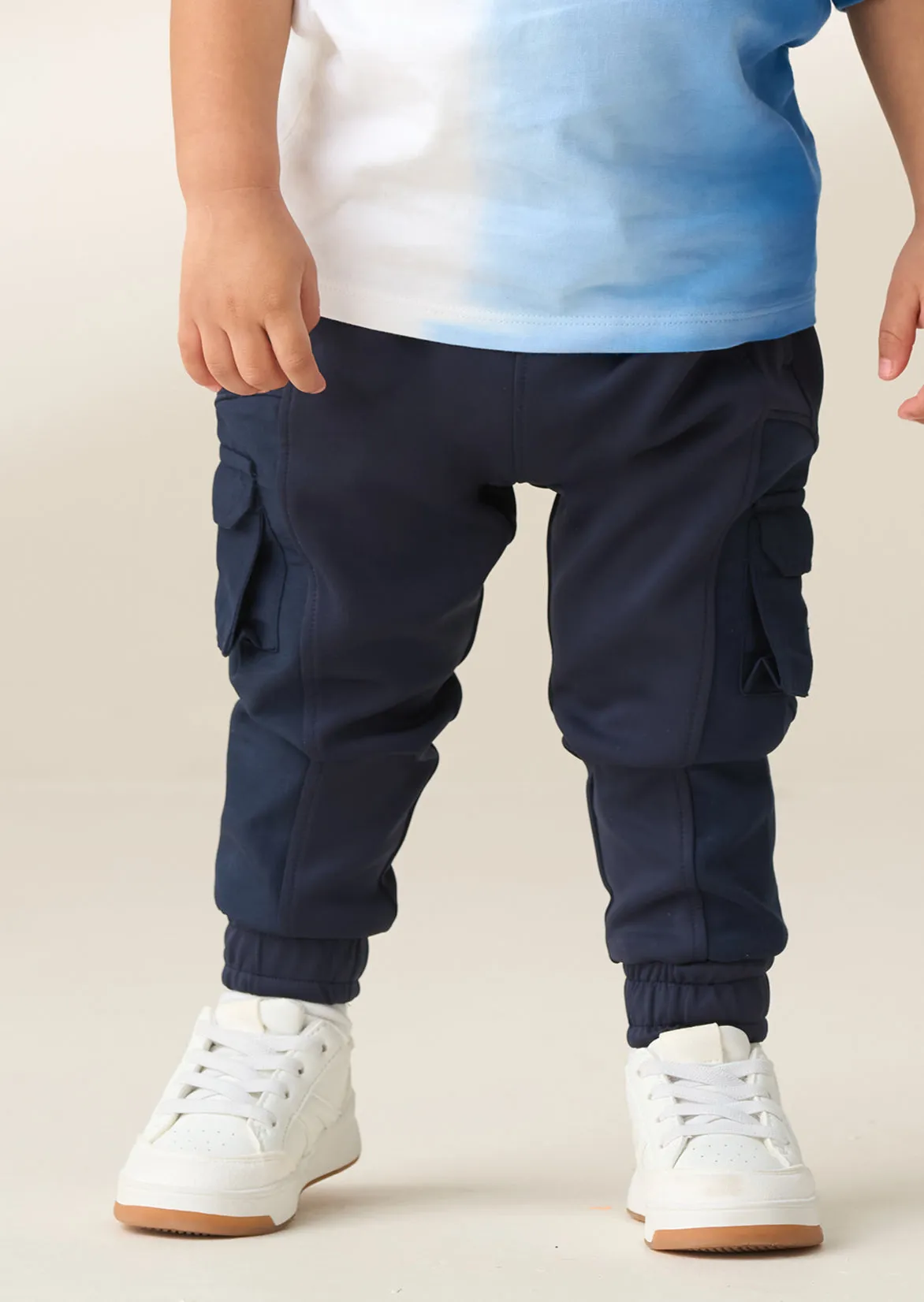 Frank Navy Panelled Joggers