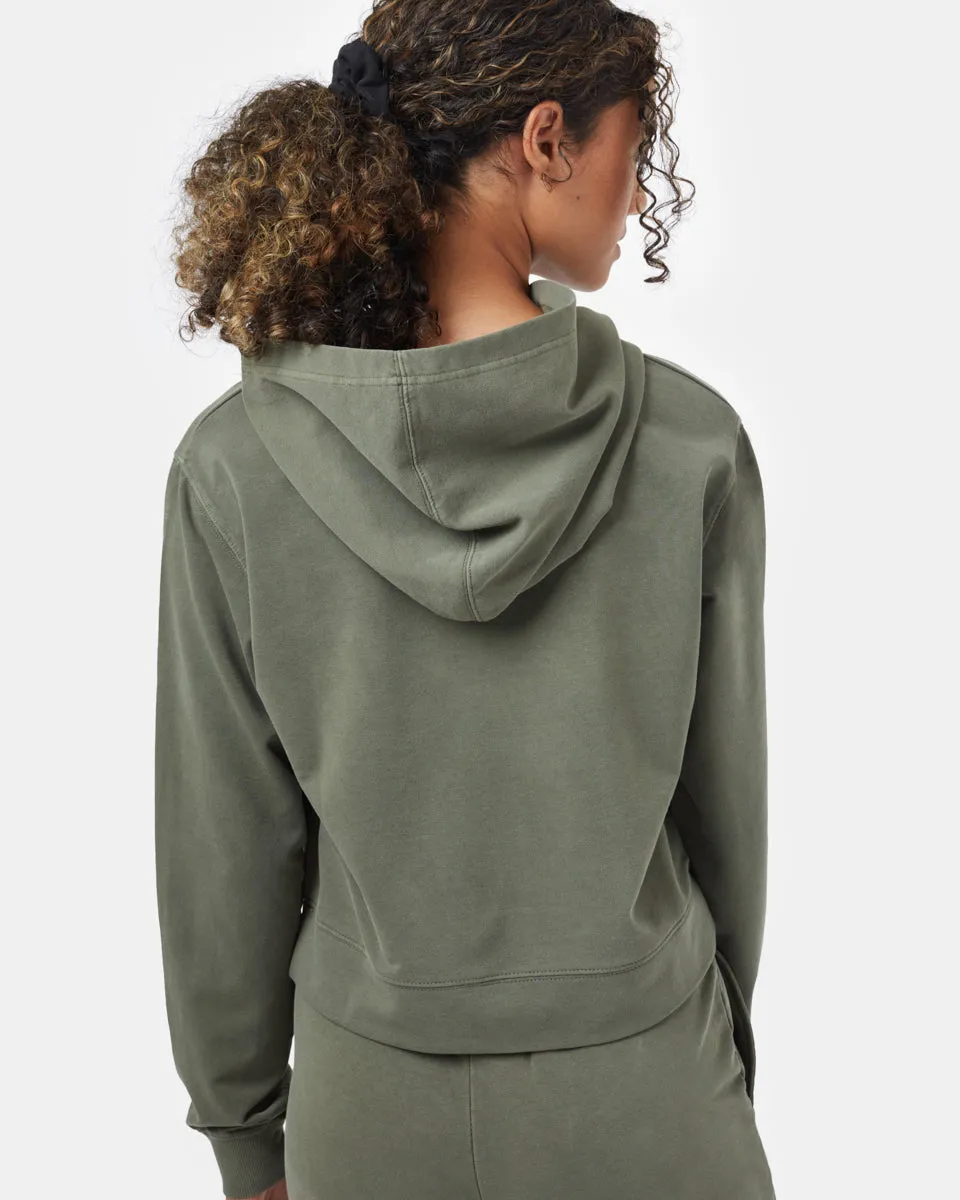 French Terry Crop Hoodie