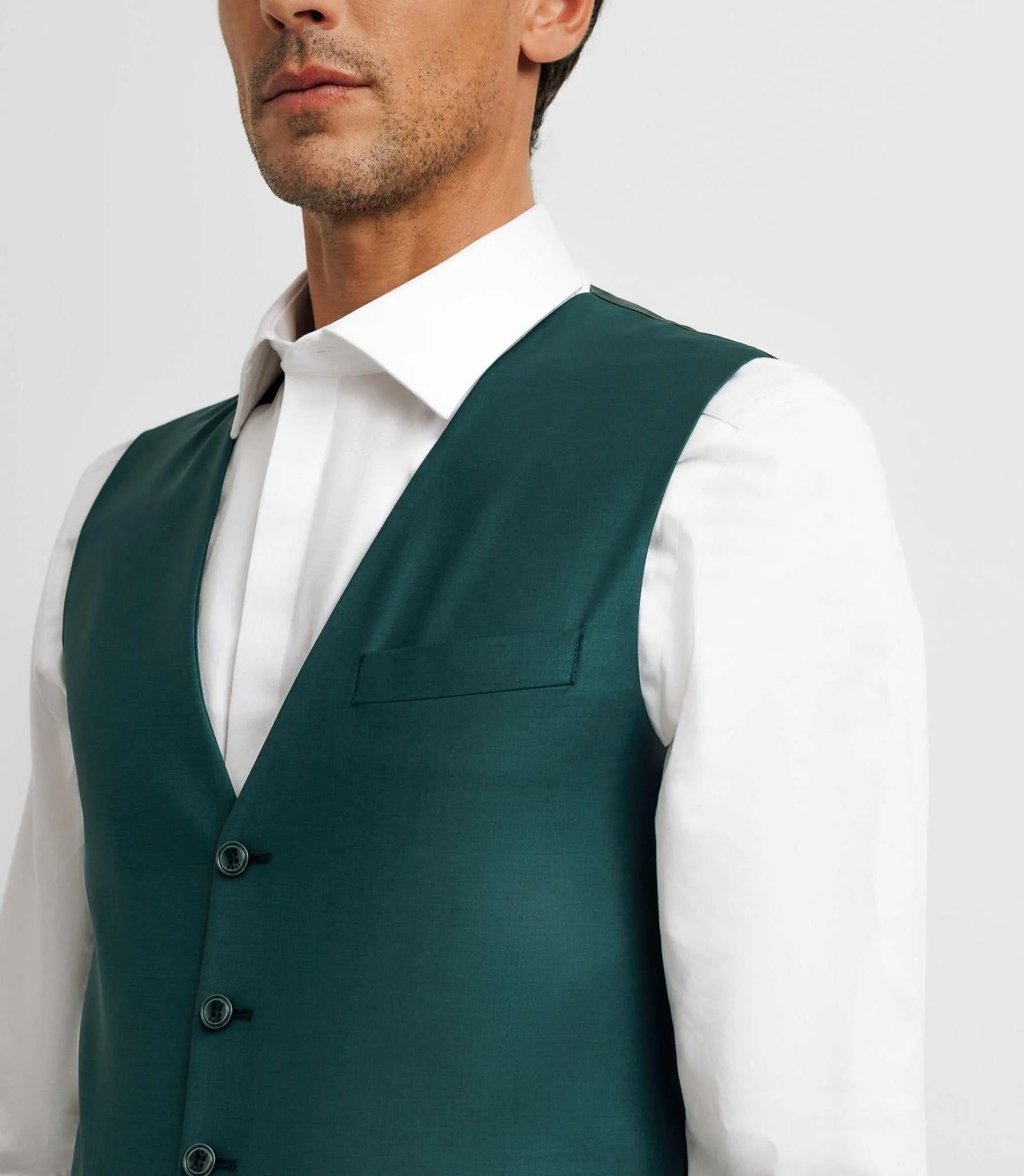 Gilet de costume vert