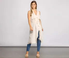 Go With The Flow Drape-Front Vest