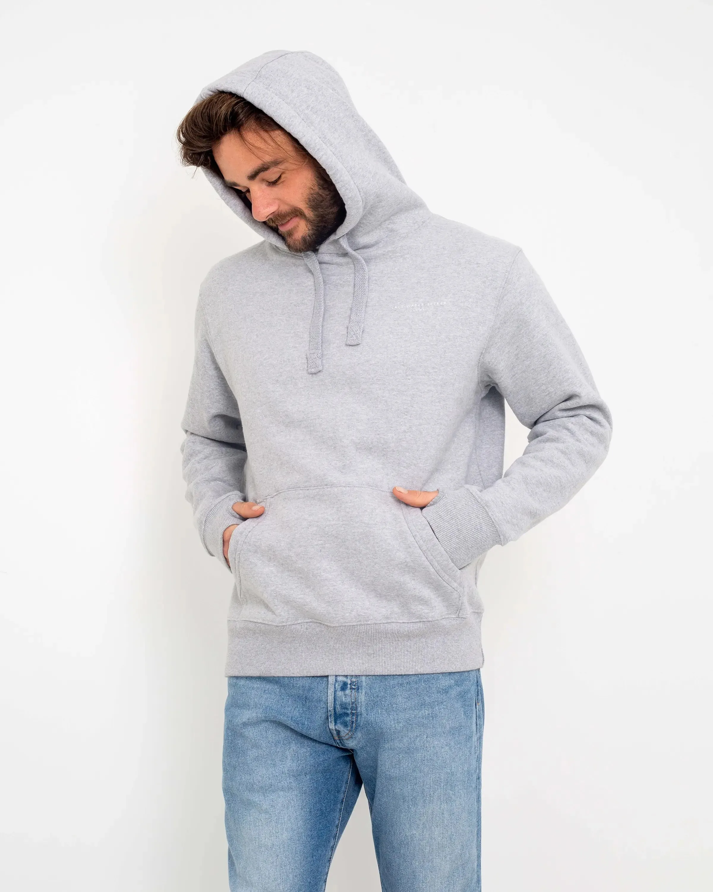 Golden Hoodie in Grey Melange