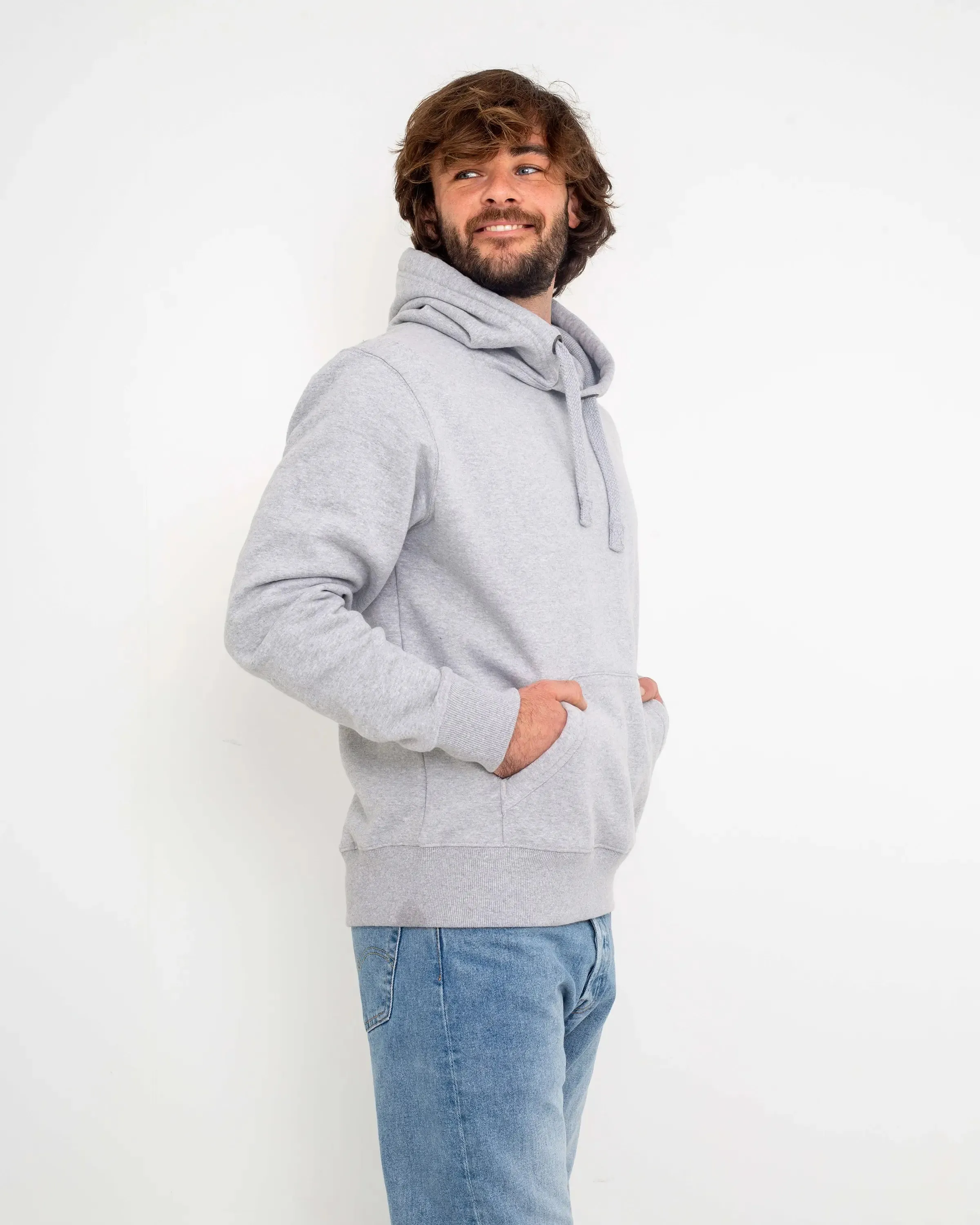 Golden Hoodie in Grey Melange