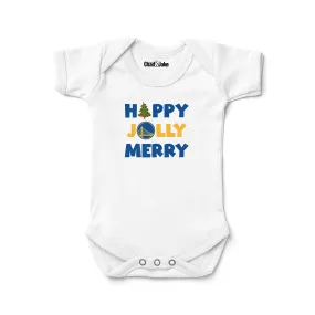 Golden State Warriors "Happy Jolly Merry" Bodysuit