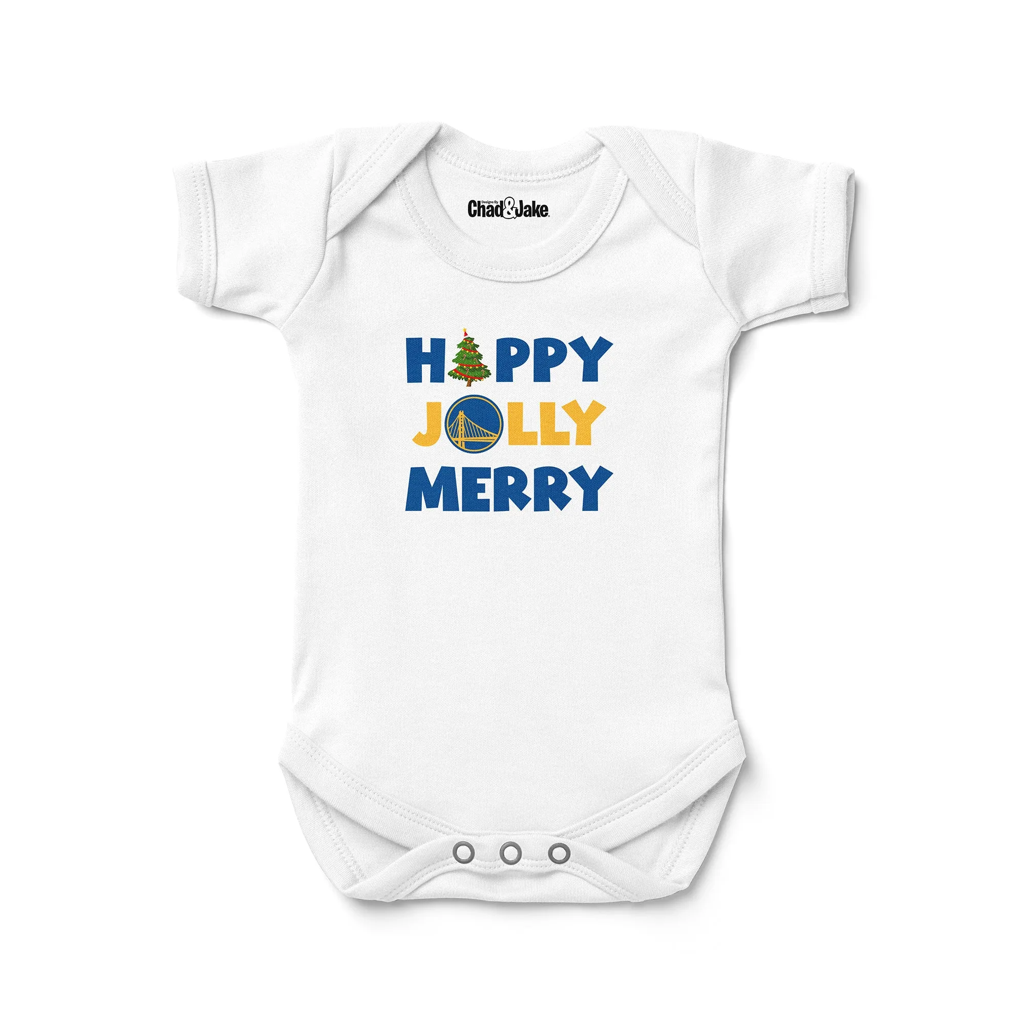 Golden State Warriors "Happy Jolly Merry" Bodysuit