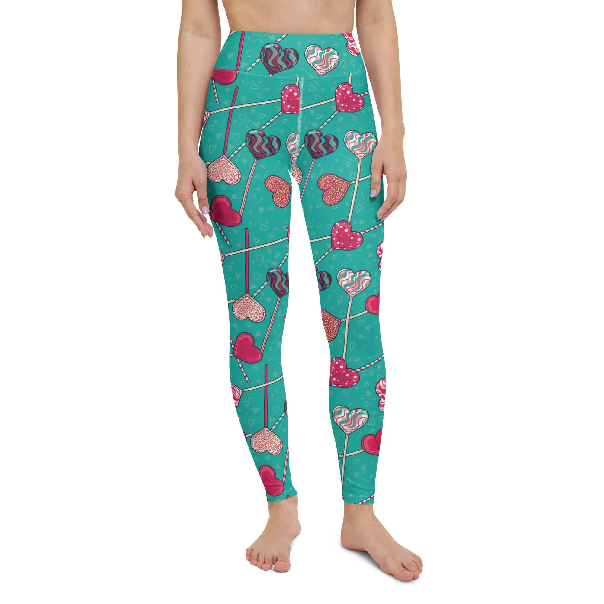 Heart Lollipop Yoga Leggings