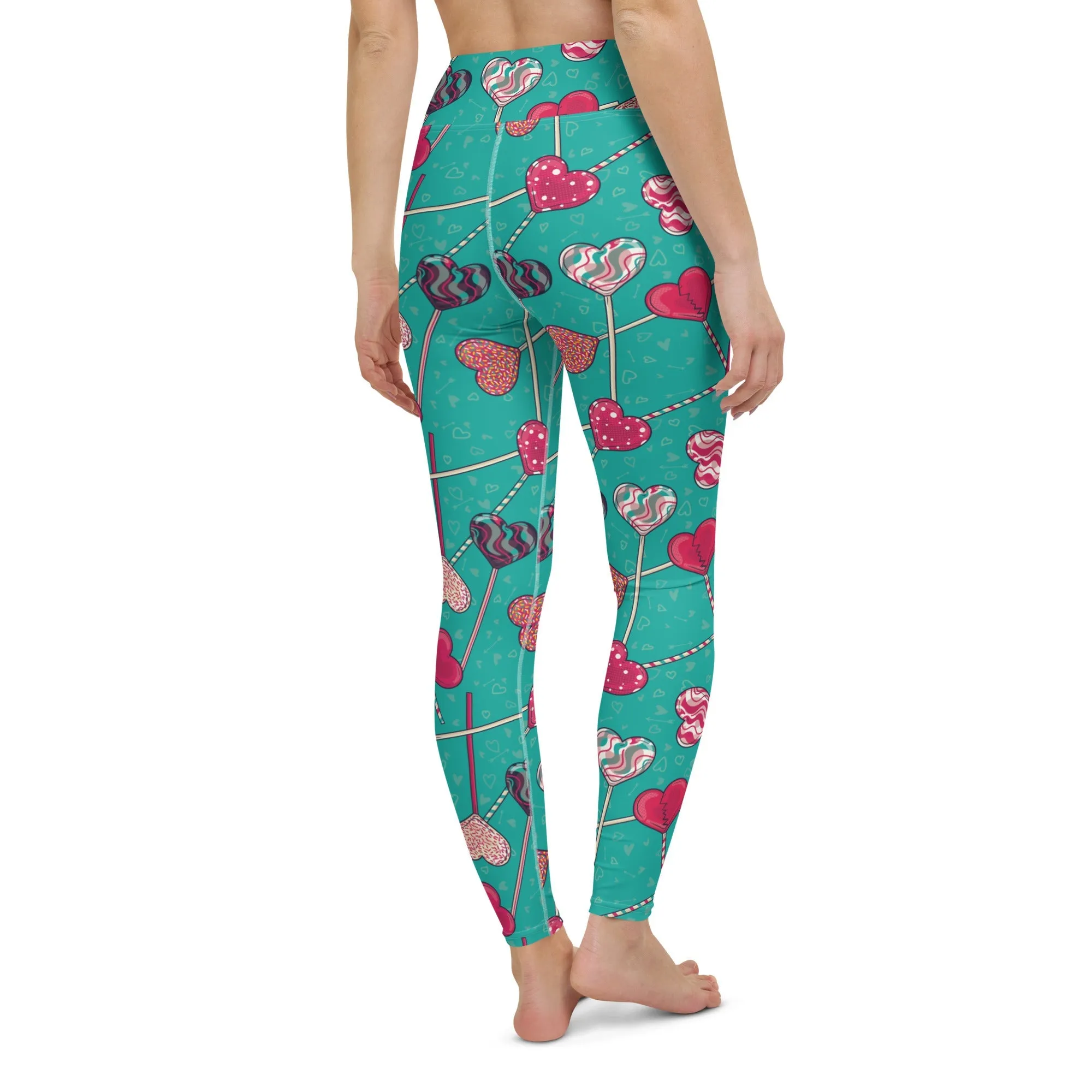 Heart Lollipop Yoga Leggings