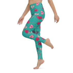 Heart Lollipop Yoga Leggings