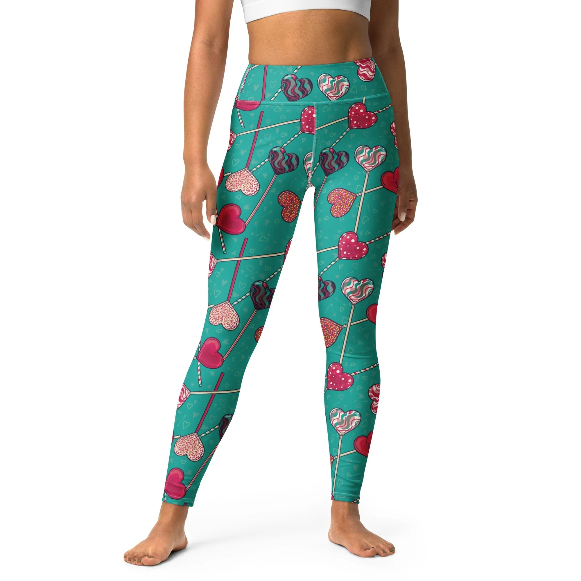 Heart Lollipop Yoga Leggings