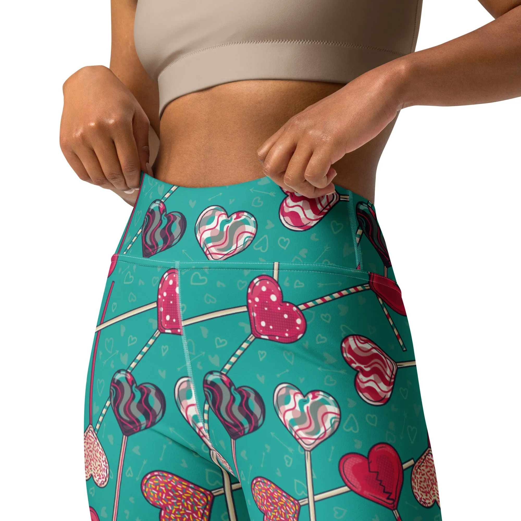 Heart Lollipop Yoga Leggings