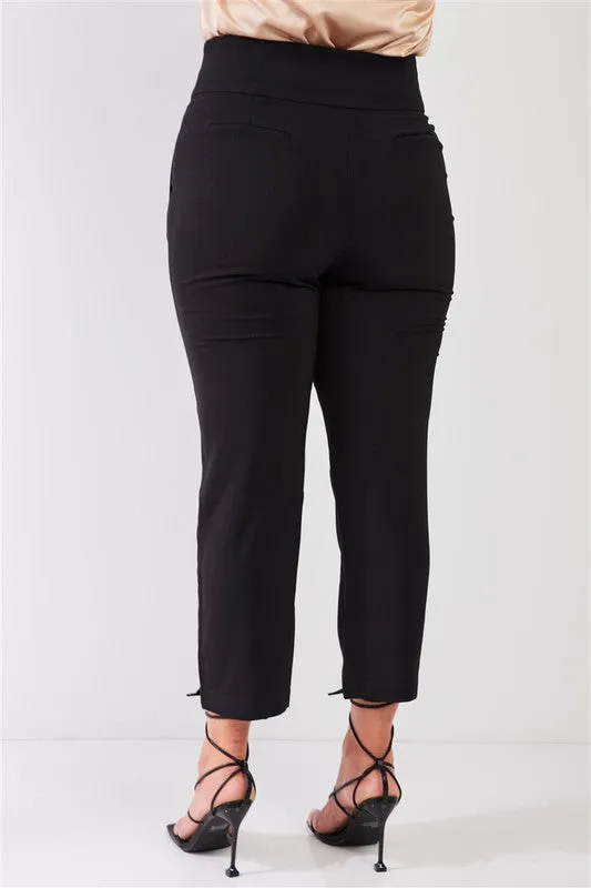 High Waisted Classic Pegged Formal Pants