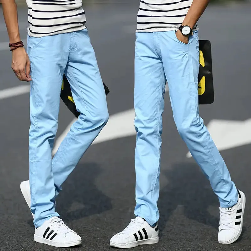 Hnzxzm Streetwear Fashion Men Slim Suit Pants Spring Summer Thin Big Size Korean New Solid Business Casual Sports Joggers Trousers