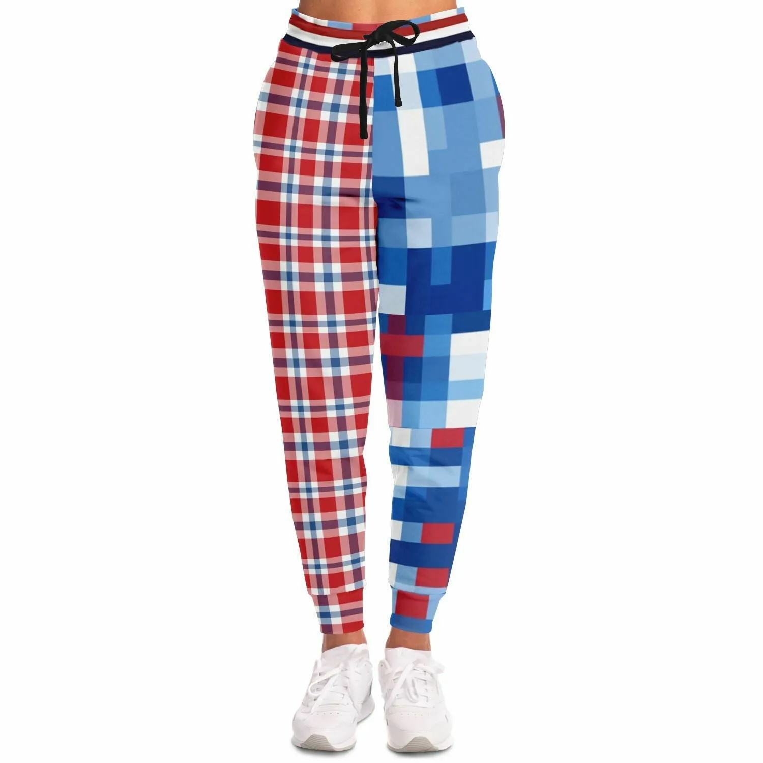 Independence Day Abstract Plaid Eco-Poly Unisex Joggers