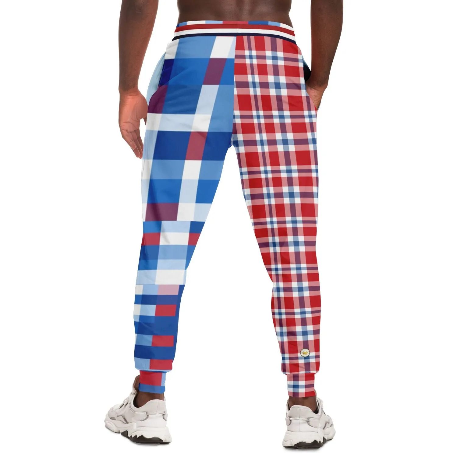 Independence Day Abstract Plaid Eco-Poly Unisex Joggers