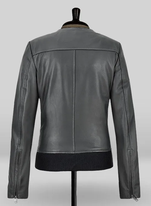 Jennifer Aniston Grey Leather Jacket