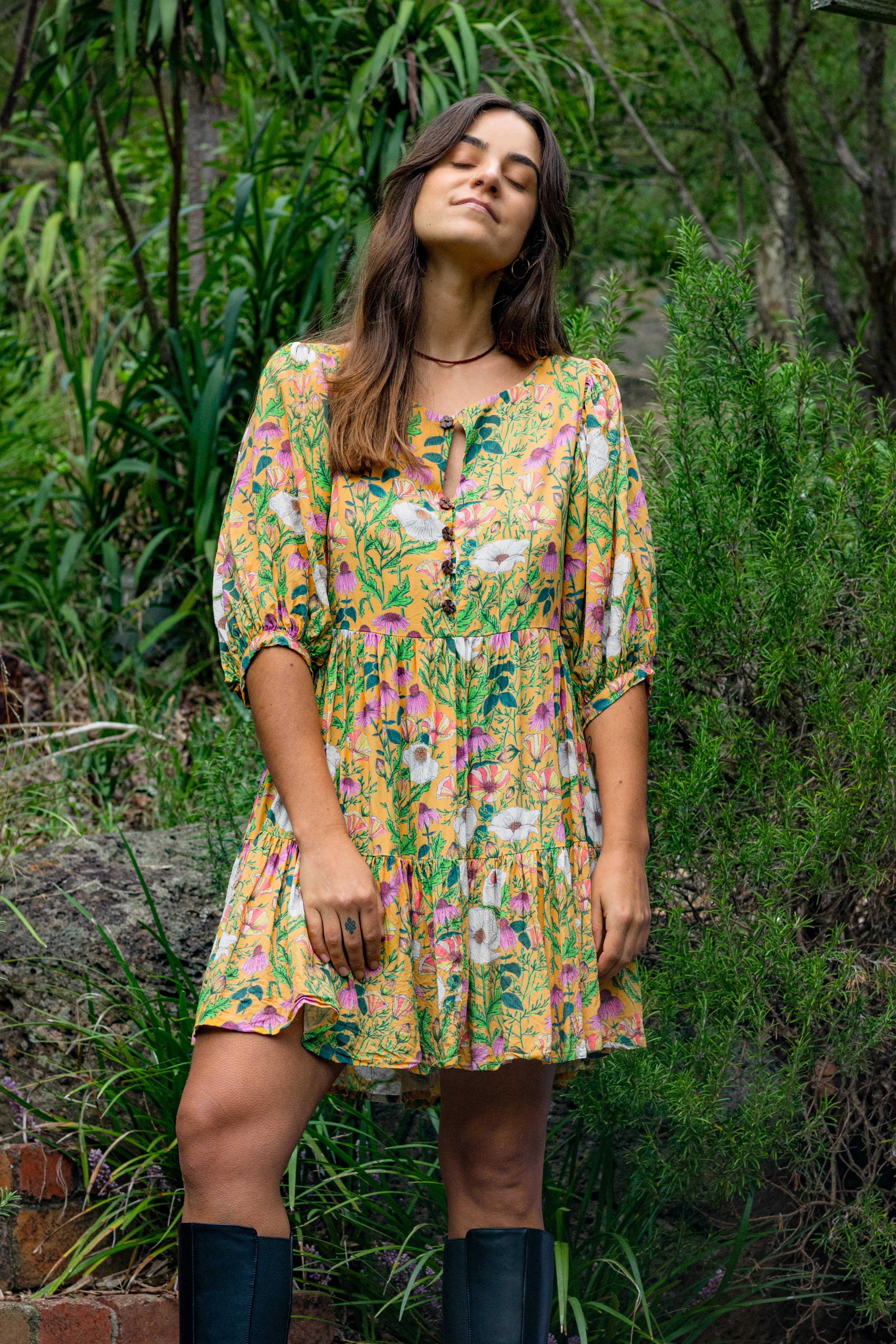 Juniper Dress - In Bloom - Golden