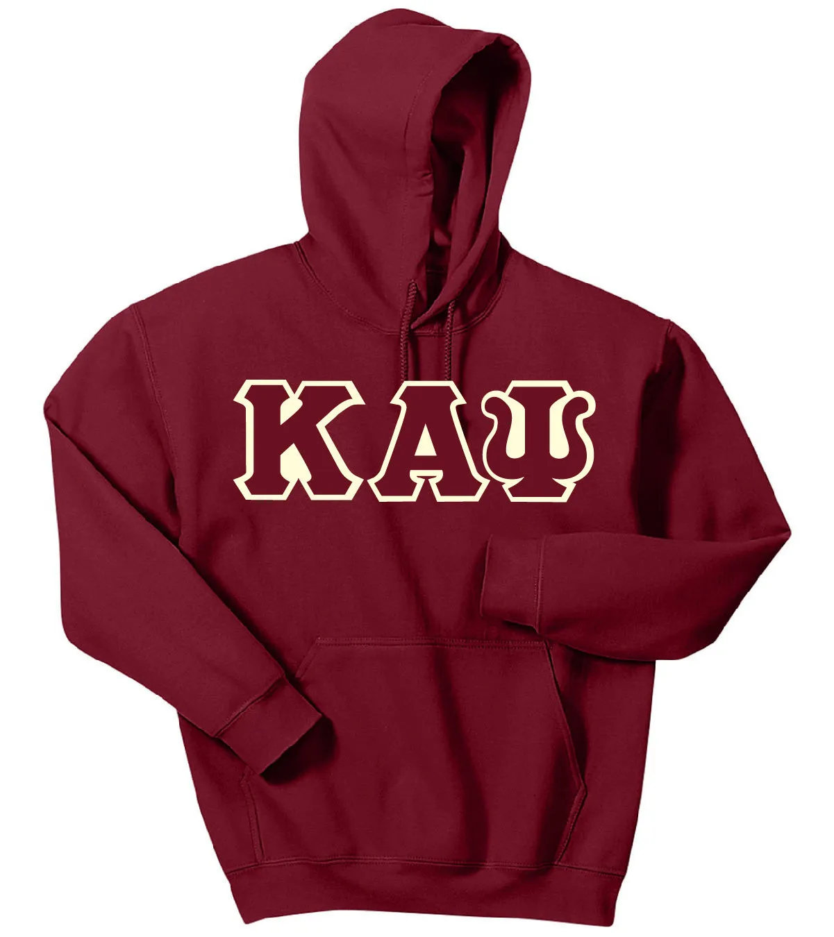 Kappa Greek 3 Letter Embroidered Hoodie  - Kappa Alpha Psi