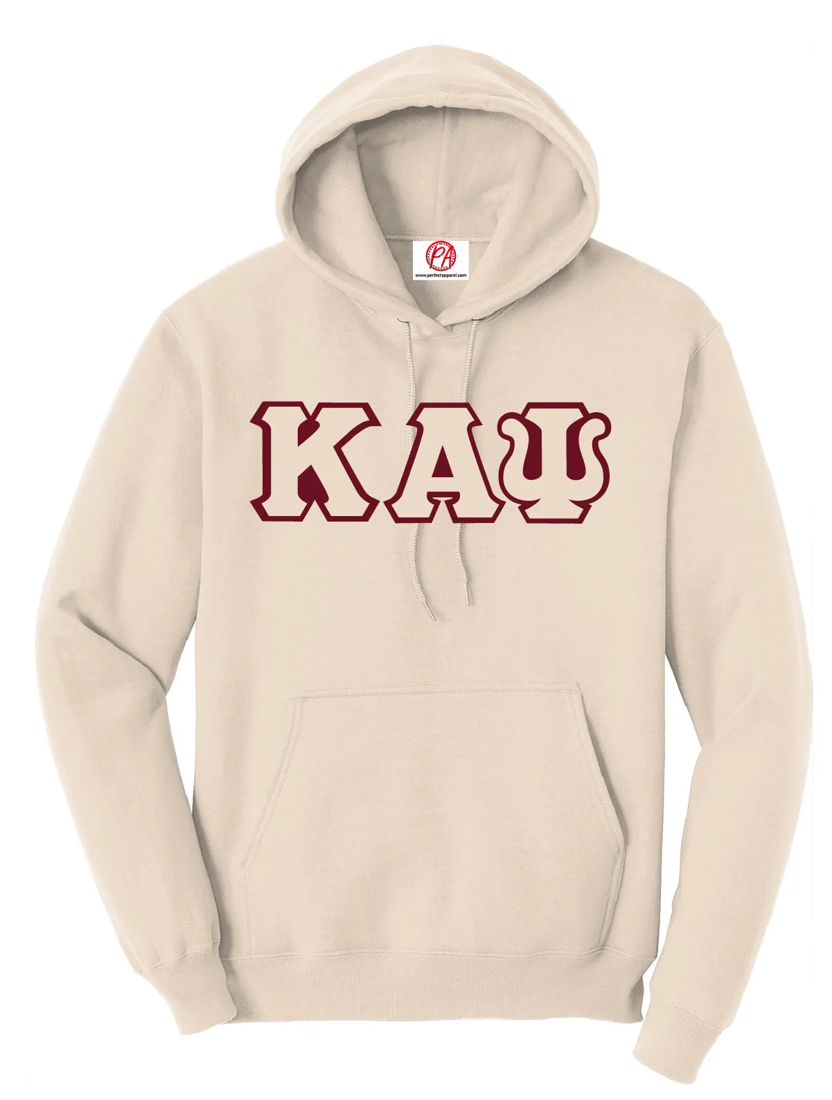 Kappa Greek 3 Letter Embroidered Hoodie  - Kappa Alpha Psi