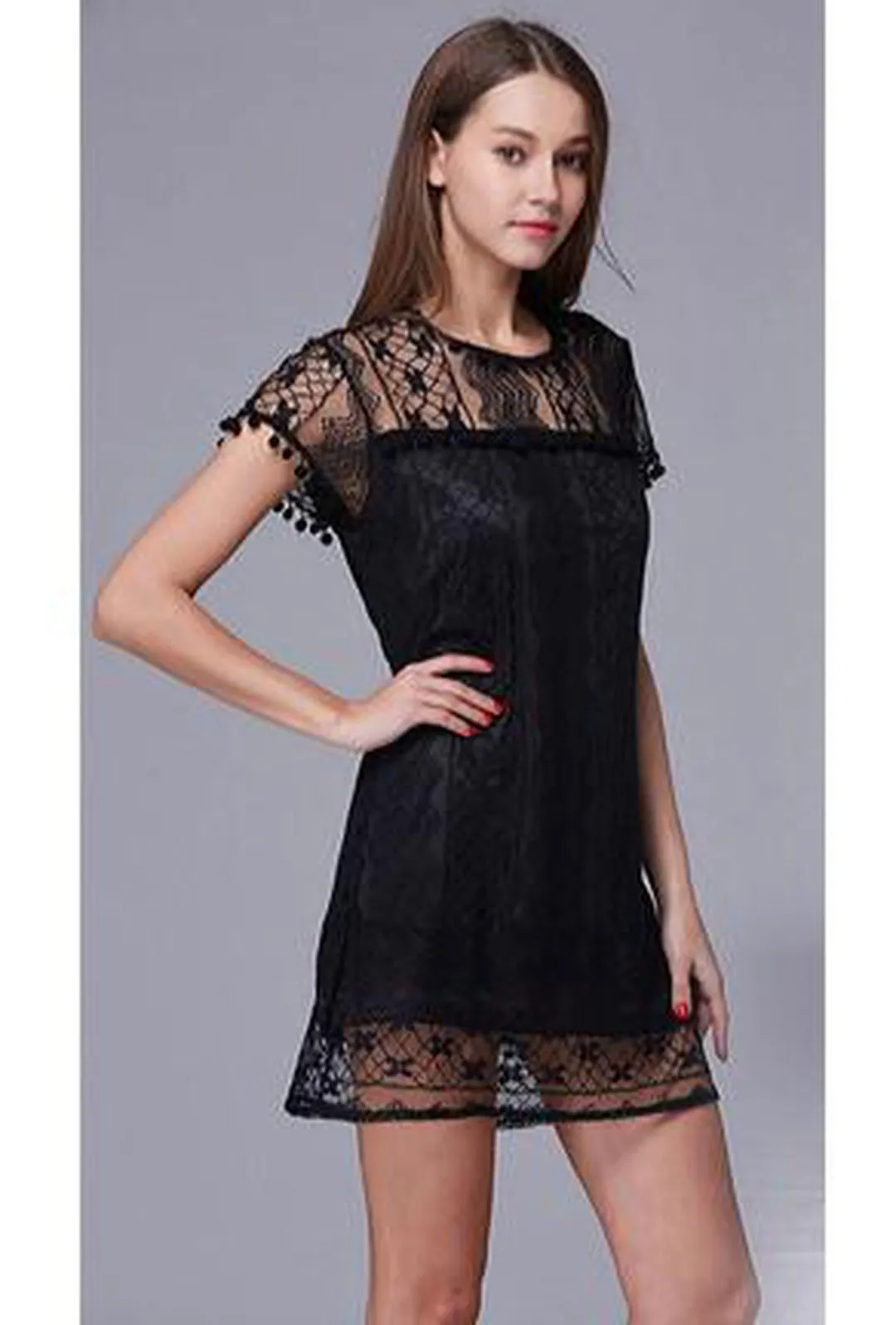 KERRY - MESH LACE DRESS