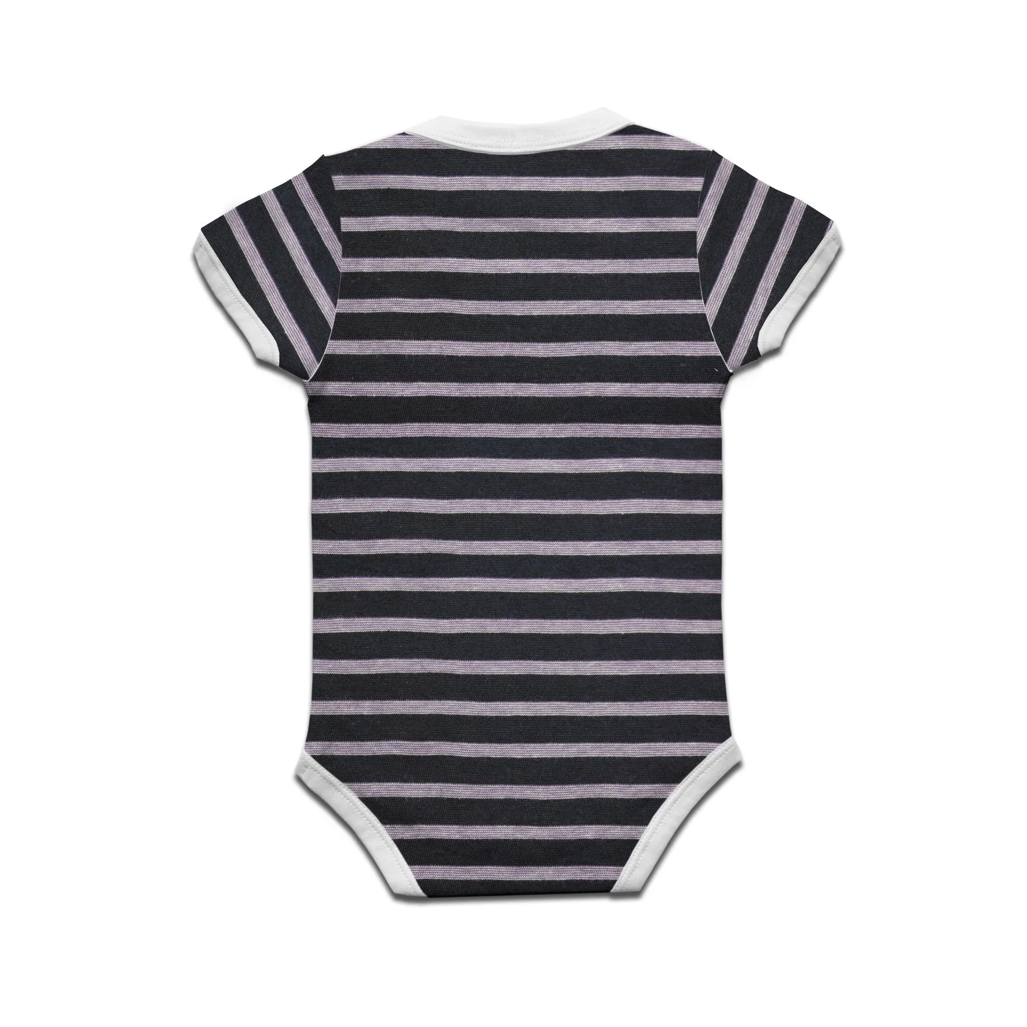 Kidswear By Ruse Backup Security Printed Striped infant Romper For Baby