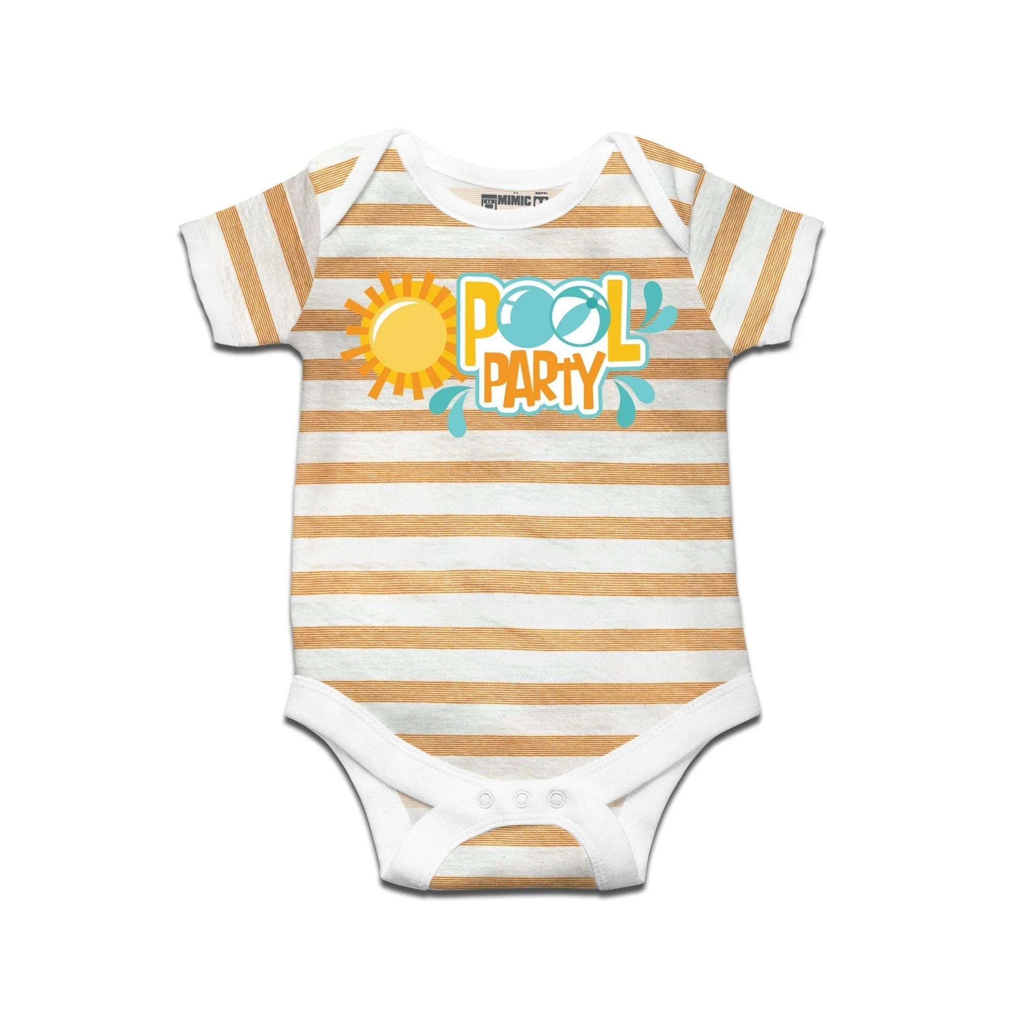 Kidswear By Ruse Pool PartyPrinted Striped infant Romper For Baby