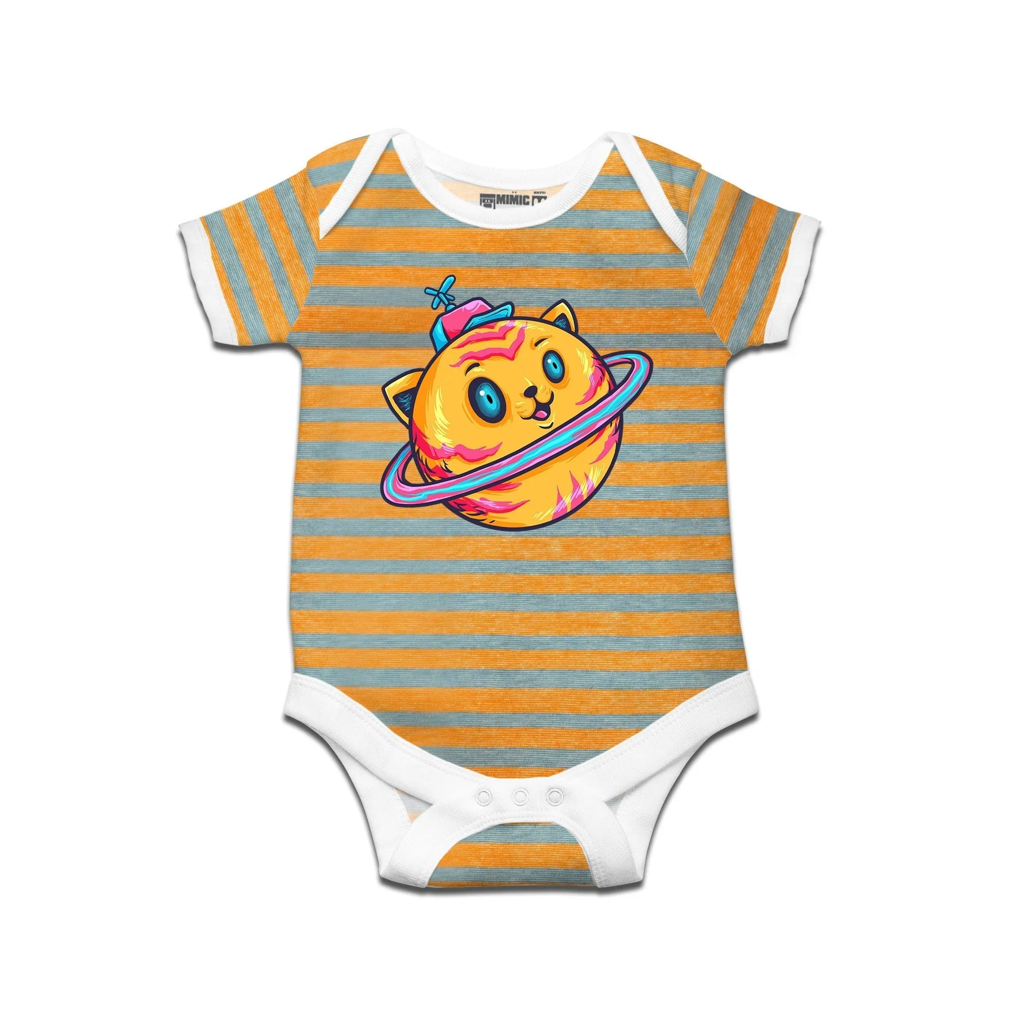 Kidswear By Ruse Weeee Printed Striped infant Romper For Baby