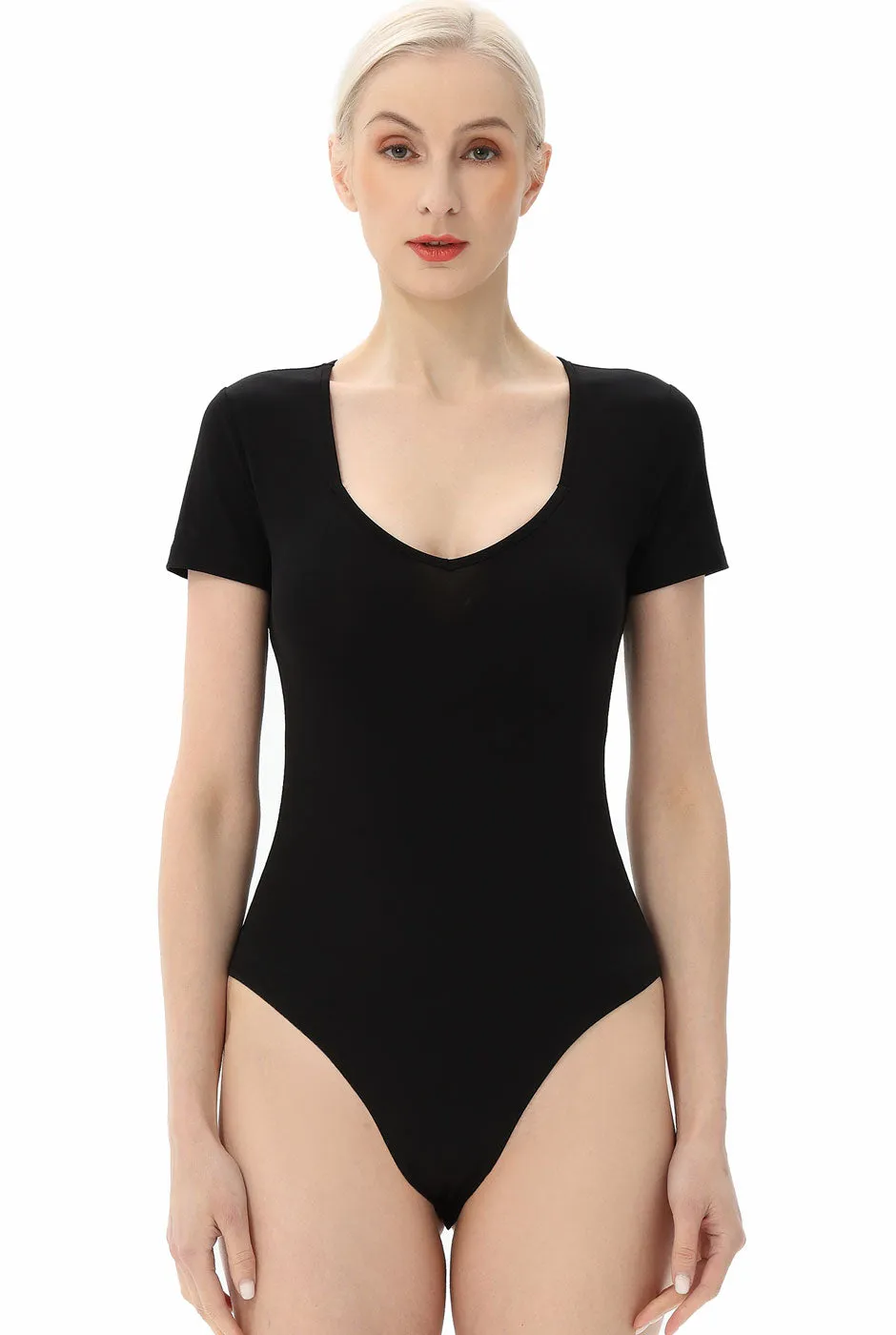 Kimi   Kai Women's Sweetheart Neck Basic Bodysuit