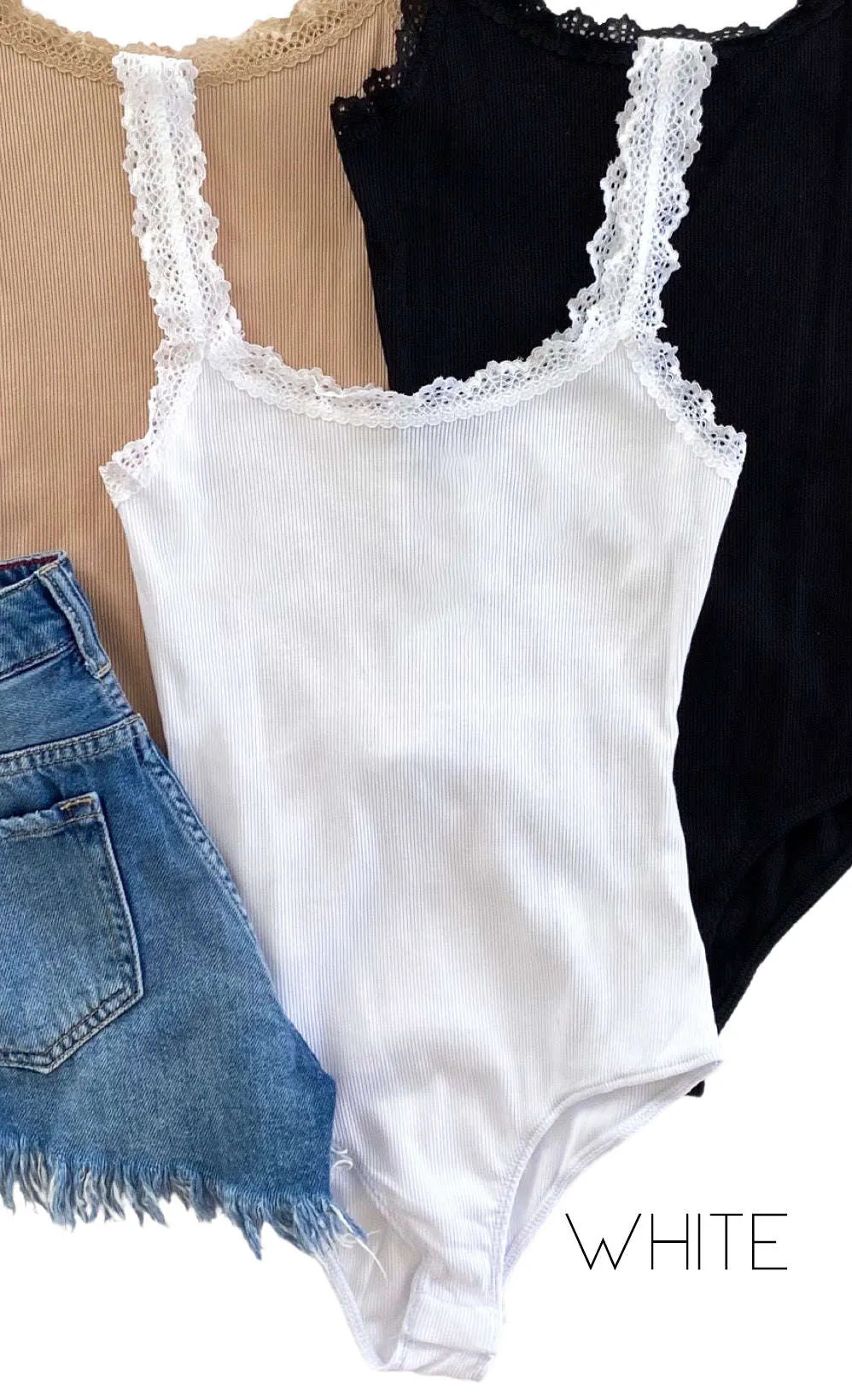 Lace Trim Bodysuit