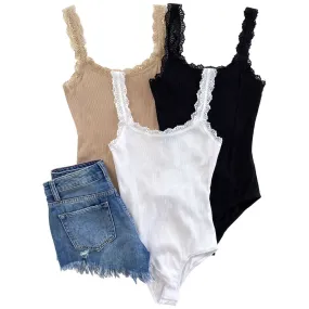 Lace Trim Bodysuit