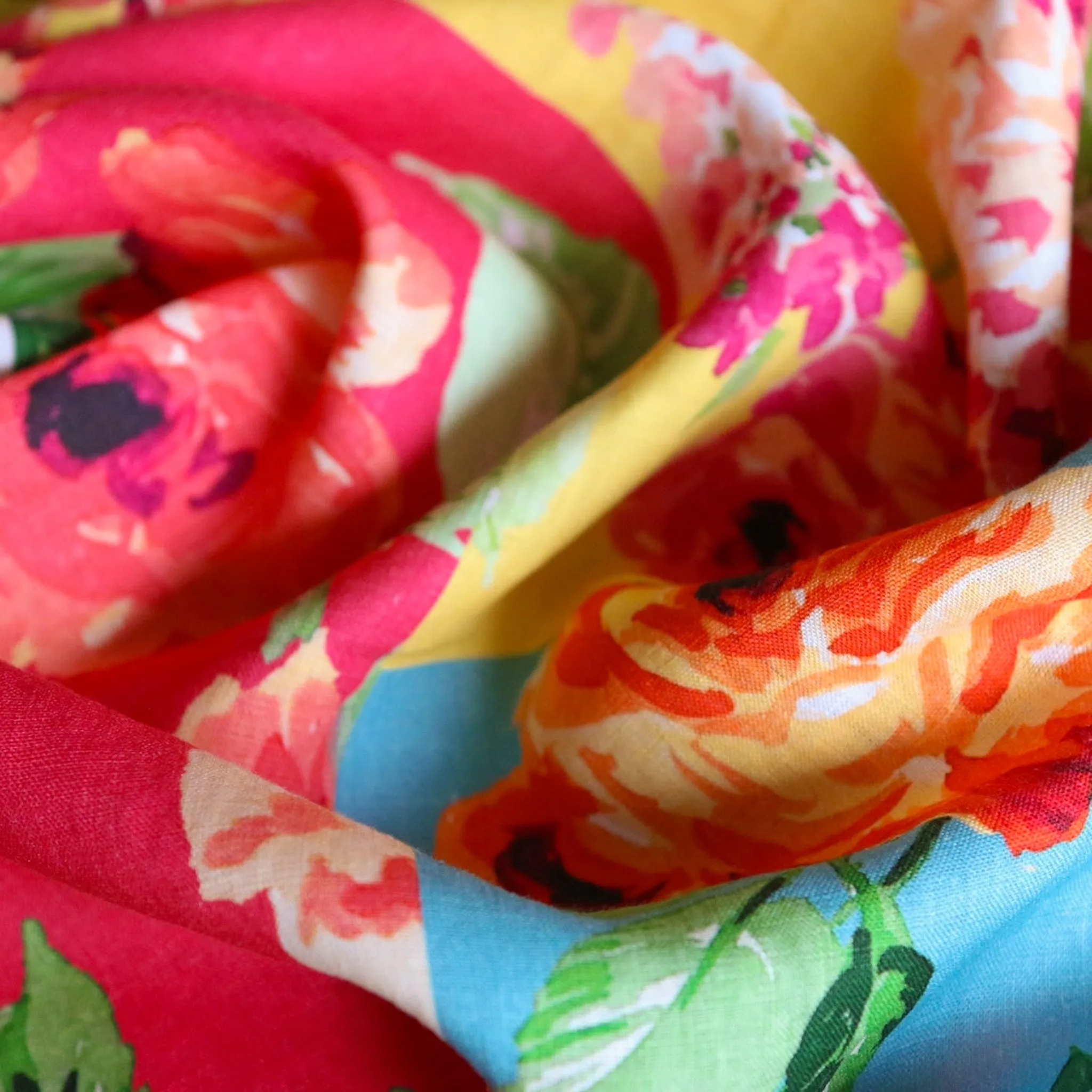 Last Chance of Sherbet Peonies Printed Linen