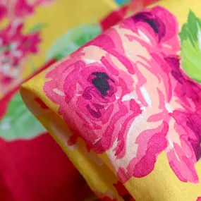 Last Chance of Sherbet Peonies Printed Linen