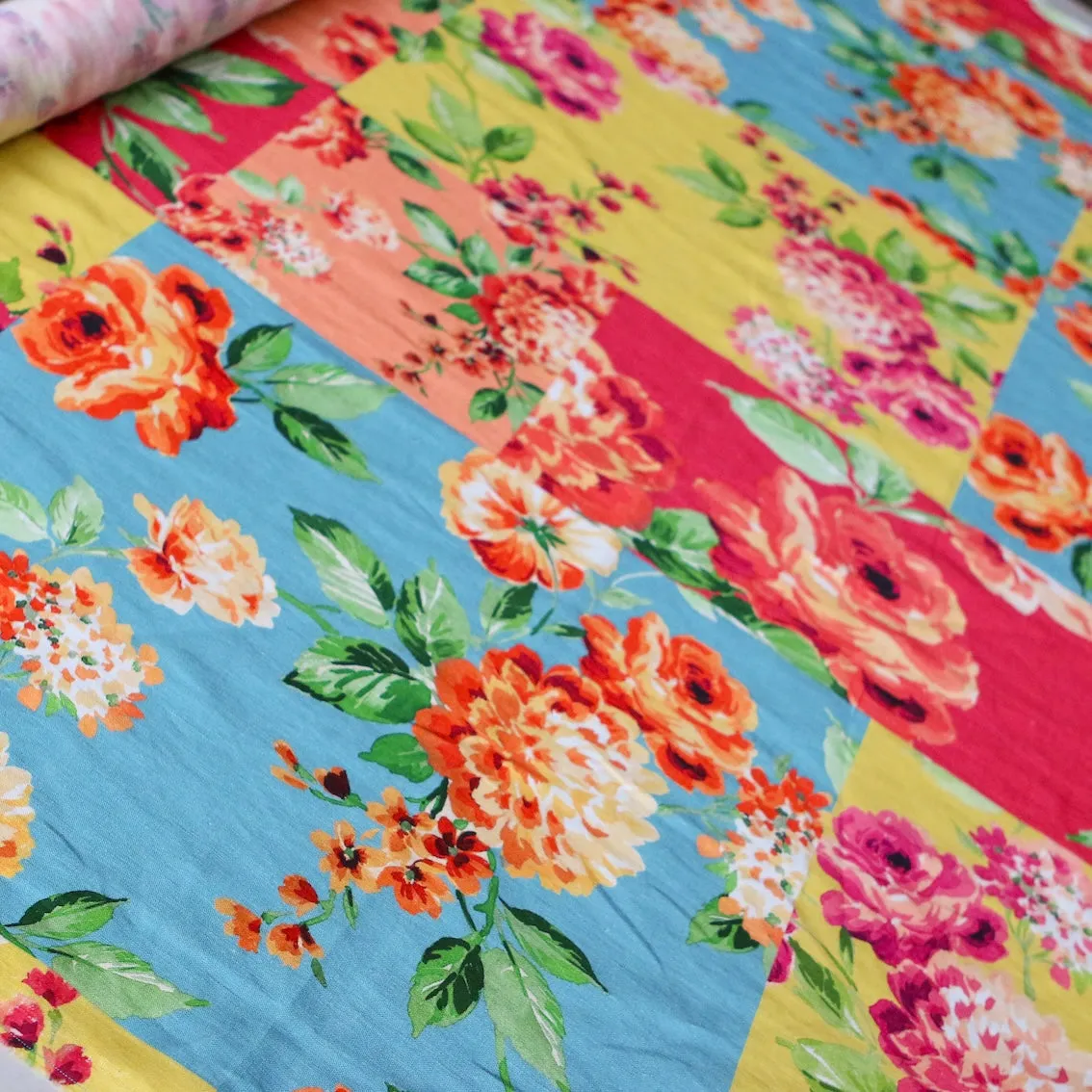 Last Chance of Sherbet Peonies Printed Linen